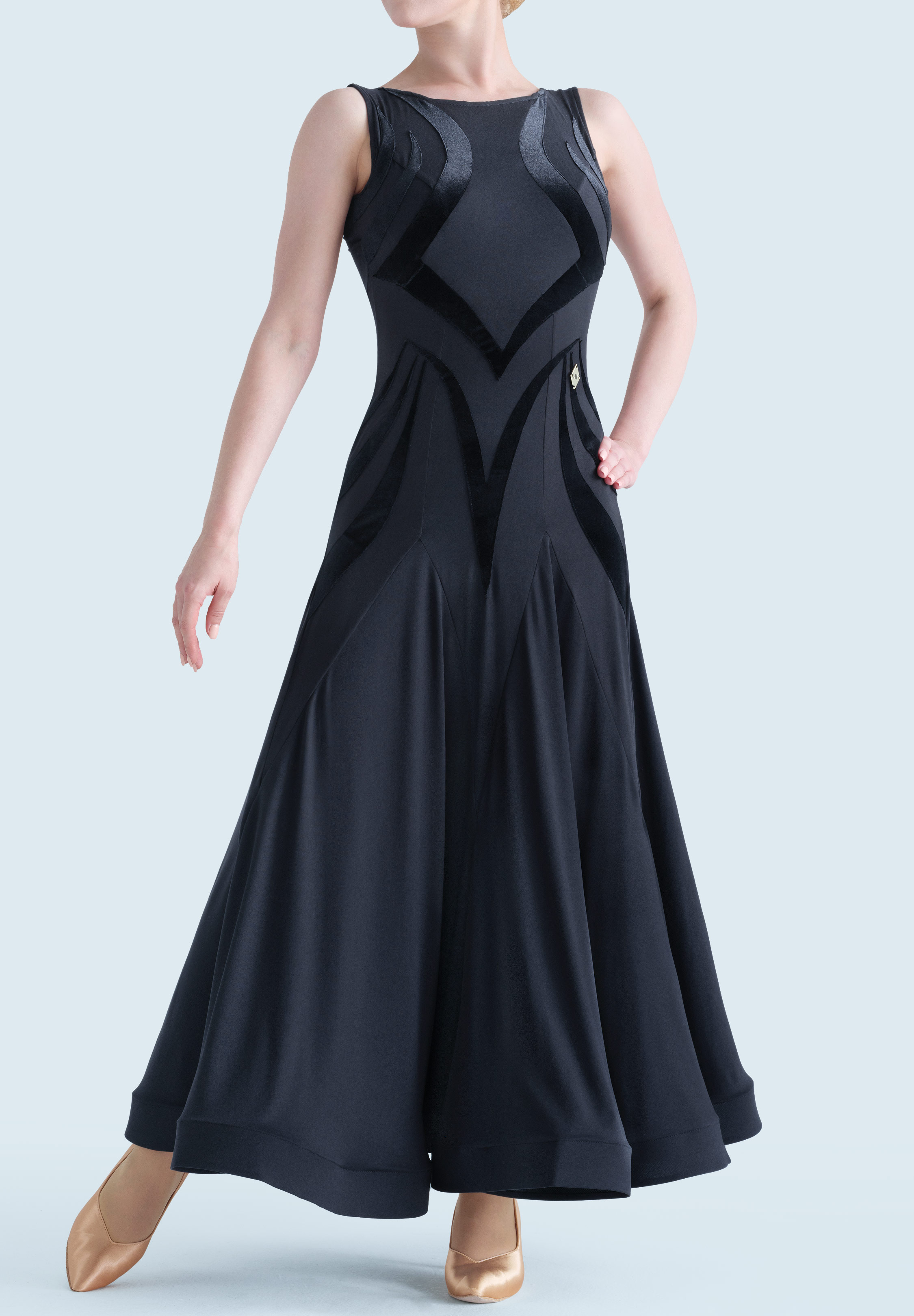 MF Noir Eclipse Ballroom Dress M422-Black
