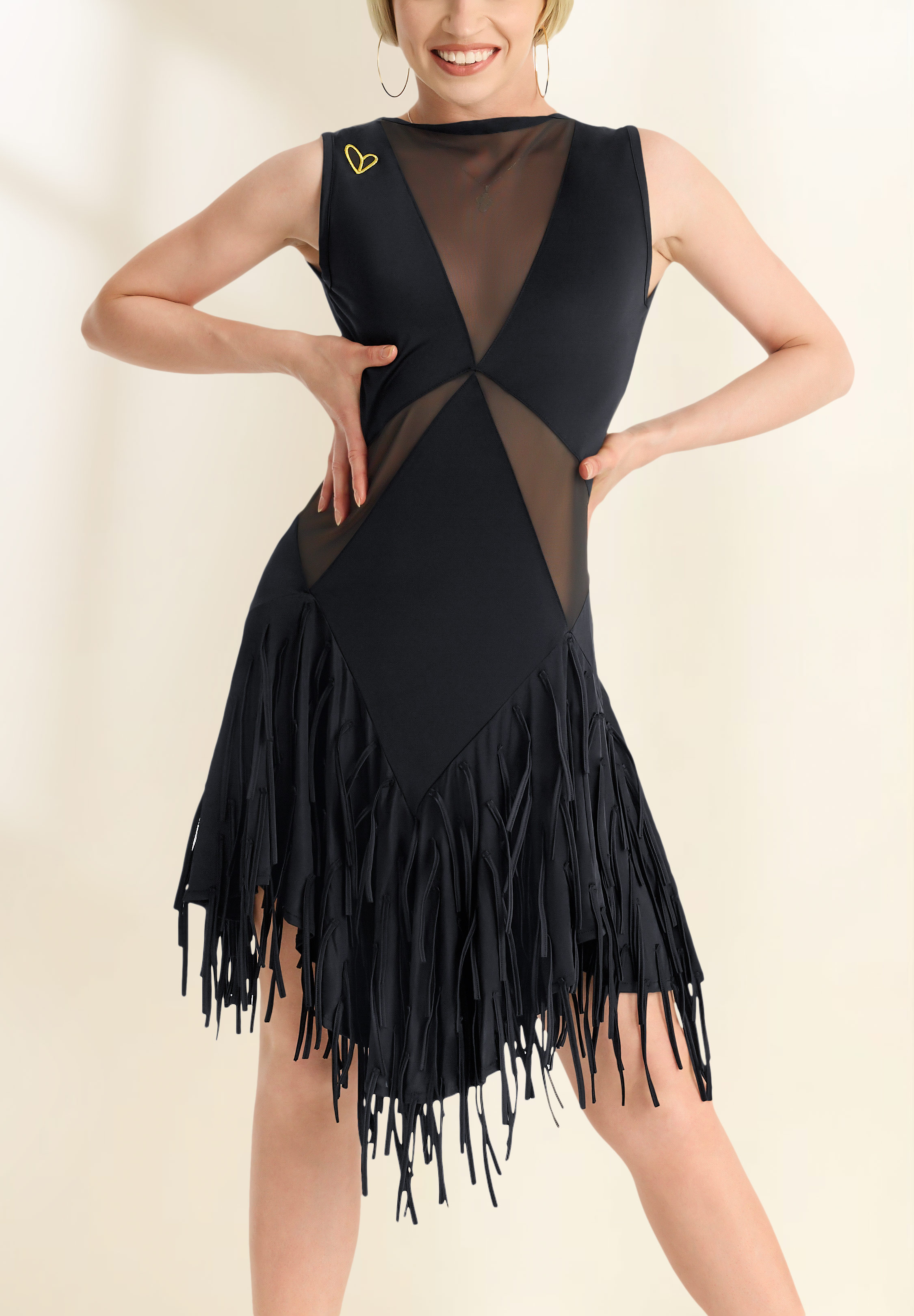 Gio Mio Melody Womens Latin Dress GM0884-Black