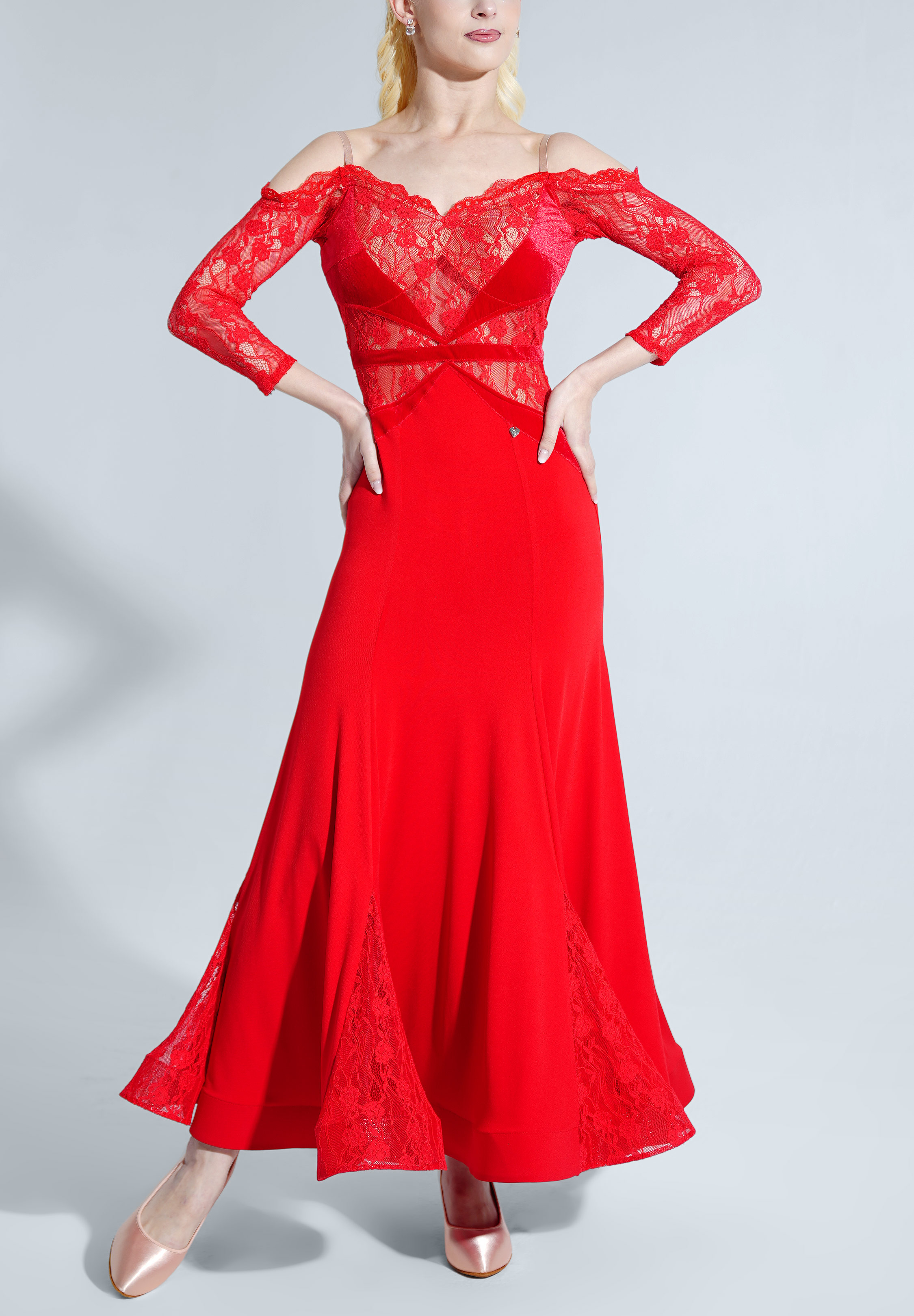 TID Eternal Crimson Ballroom Gown D027A-Red