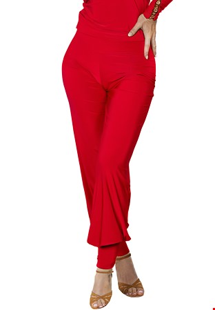 Dance America P2402 - Circle Embellished Harem Pants-Red