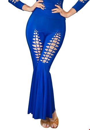 Dance America P2404 - Crochet Bell Bottom Pants-Blue