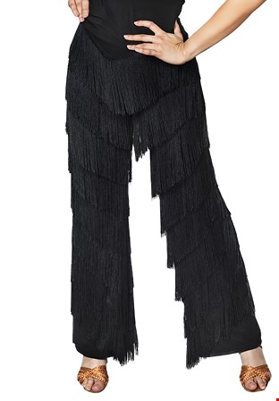 Dance America P2410 - Full Fringe Pants-Black