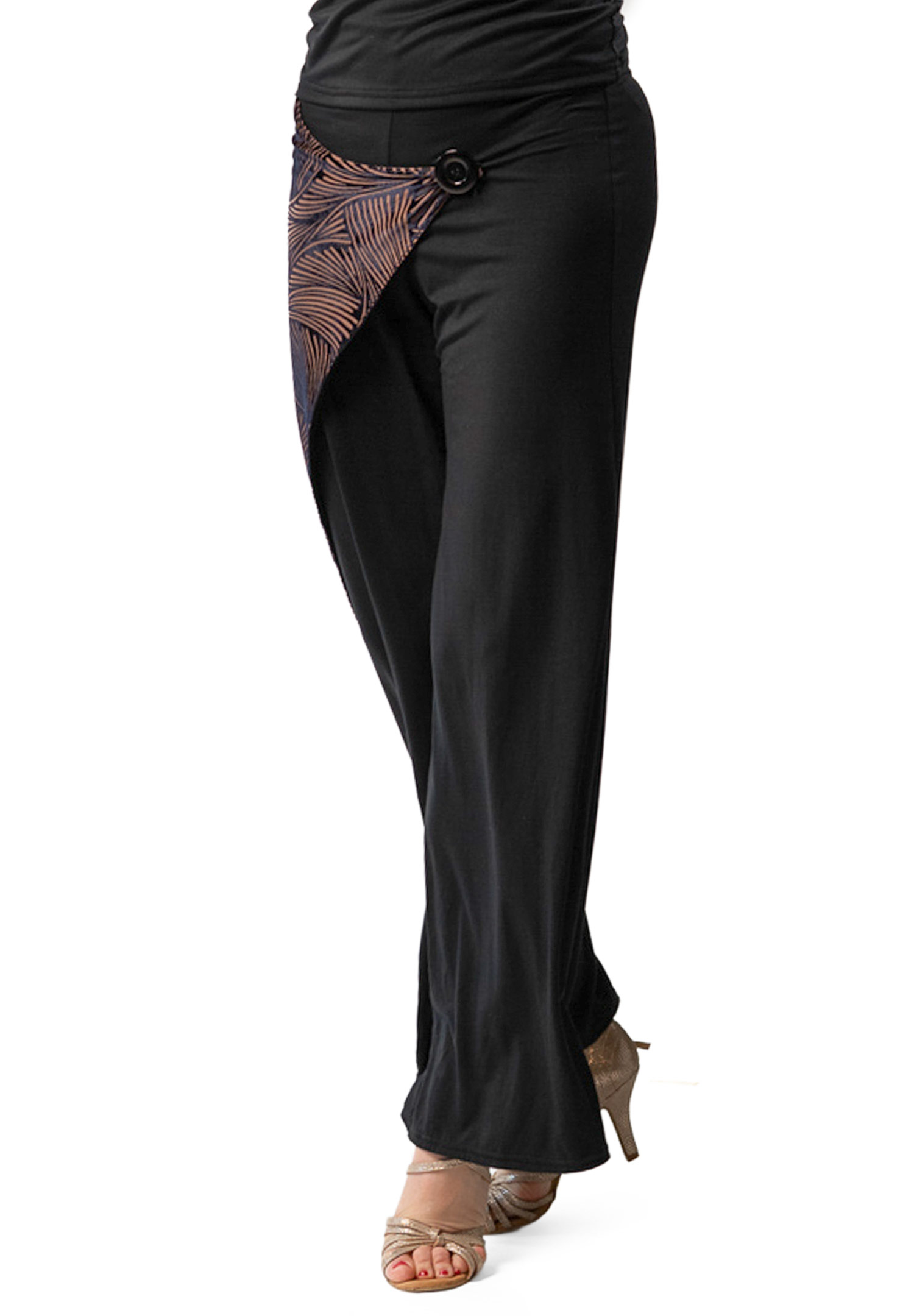 Dance America P2503 - GeoPanel Signature Pants-Black and Tan