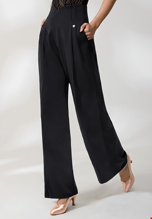 TID V-Waist Ballroom Practice Trousers K006-Black