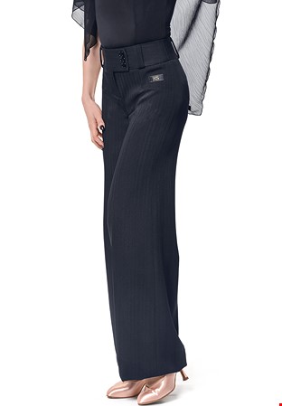 RS Atelier Daria Trendy Trousers-Black Stripe Black