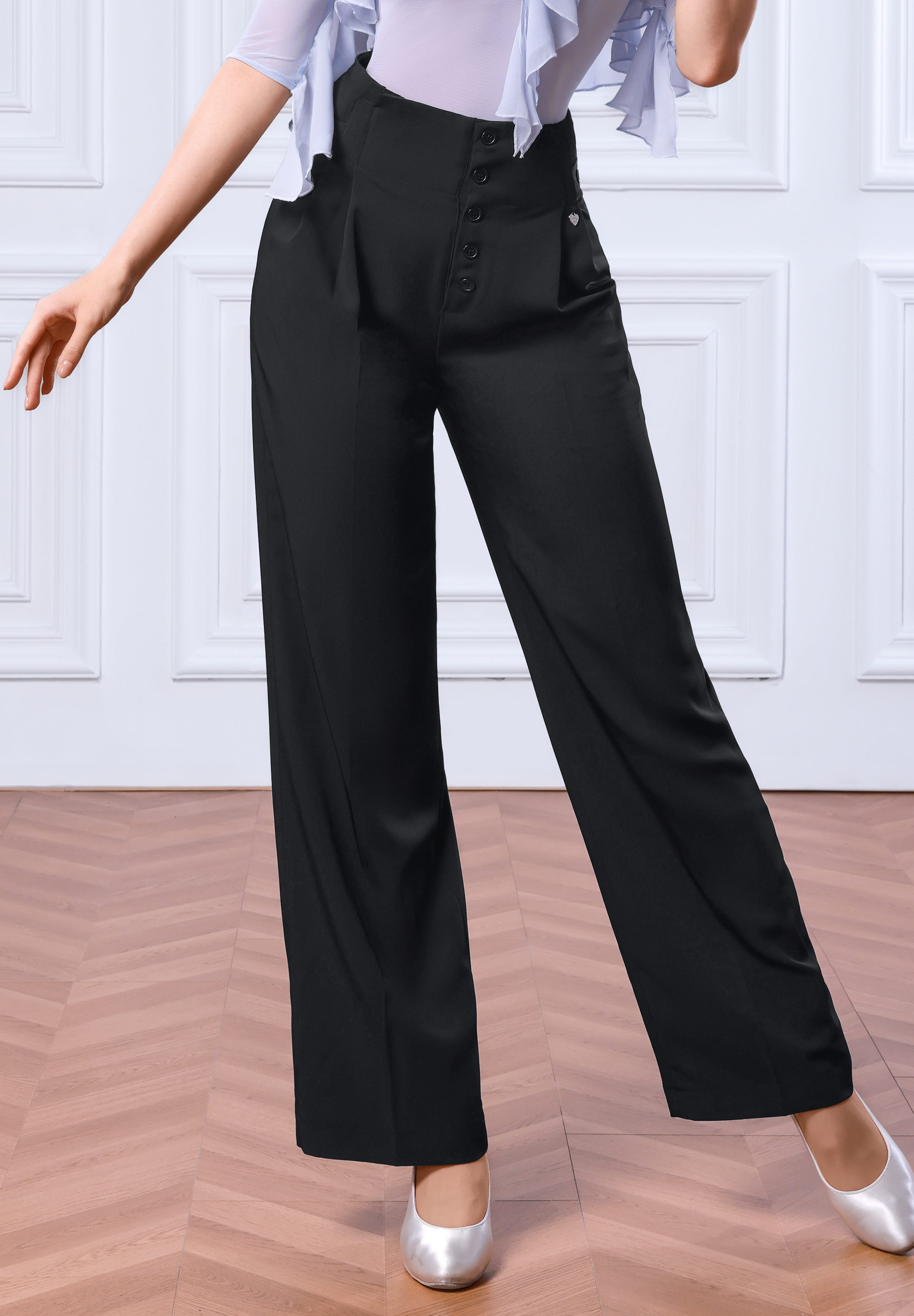 TID Contoured High Waist Pants M001H-Black