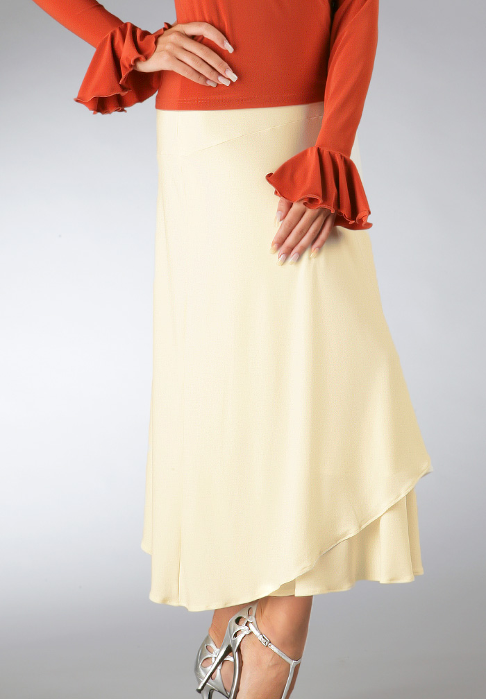 Zdenka Arko Ballroom Dance Skirt S856-Cream