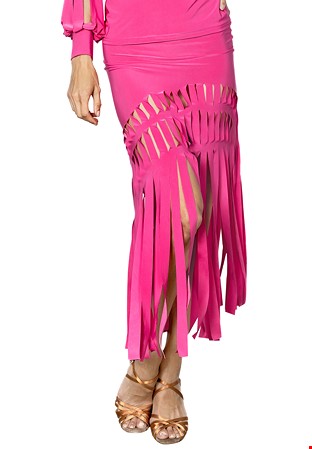 Dance America S2408 - Cutout Band Skirt-Pink