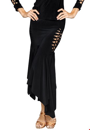 Dance America S2409 - Crochet Skirt-Black