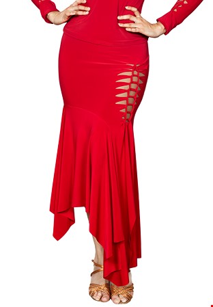 Dance America S2409 - Crochet Skirt-Red