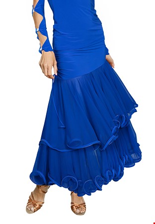 Dance America S2414 - Long Flamenco Skirt-Blue