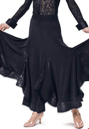 RS Atelier Marina Lace Ballroom Skirt-Black