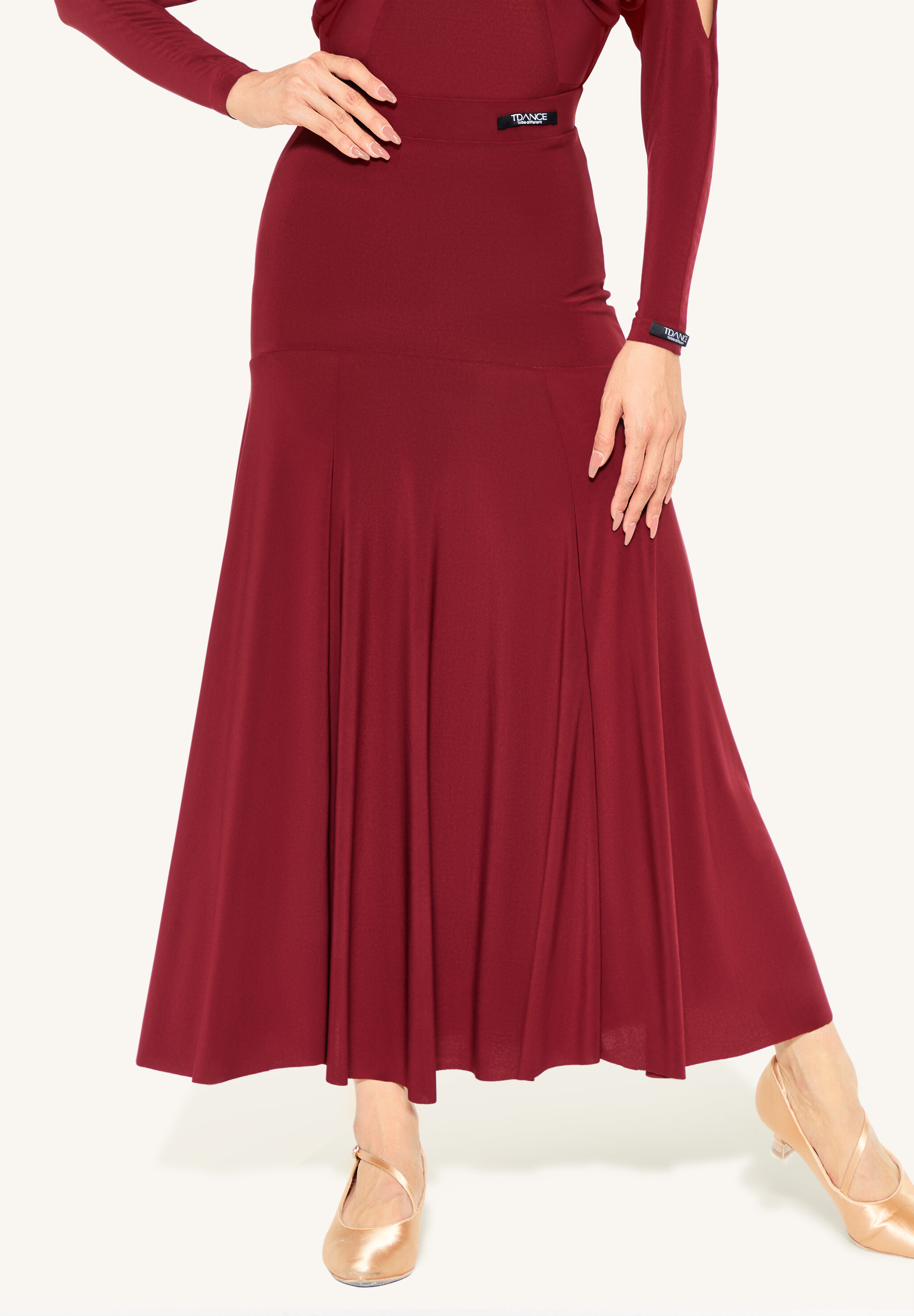 TDANCE A-Line Ballroom Skirt JM-0005-Wine