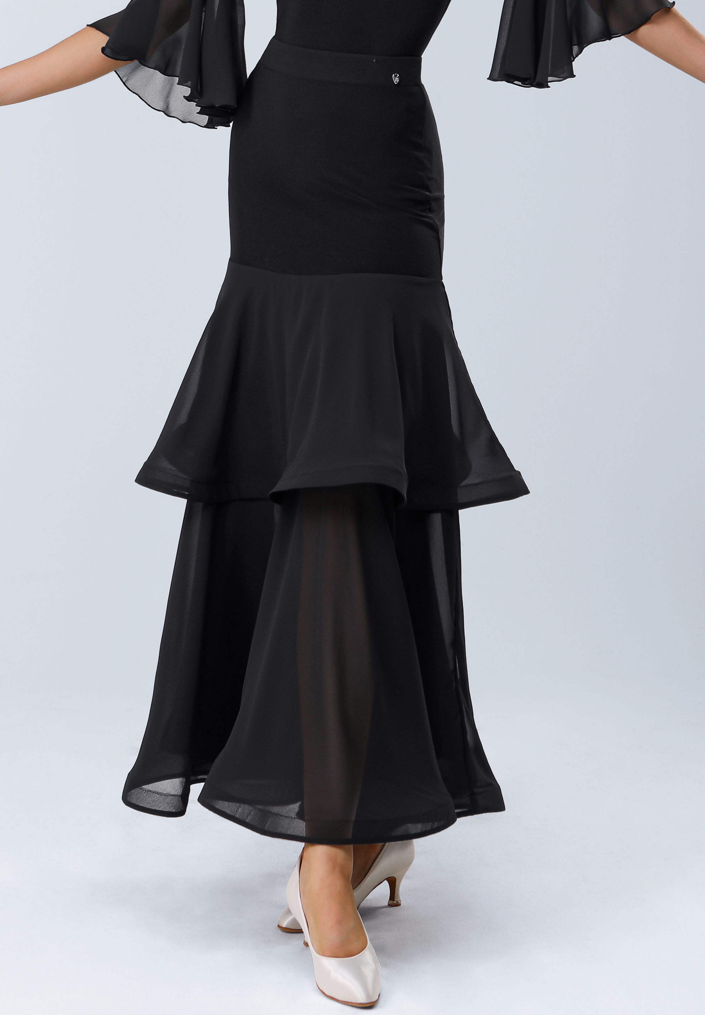 TID Midnight Ruffle Practice Skirt S012-Black