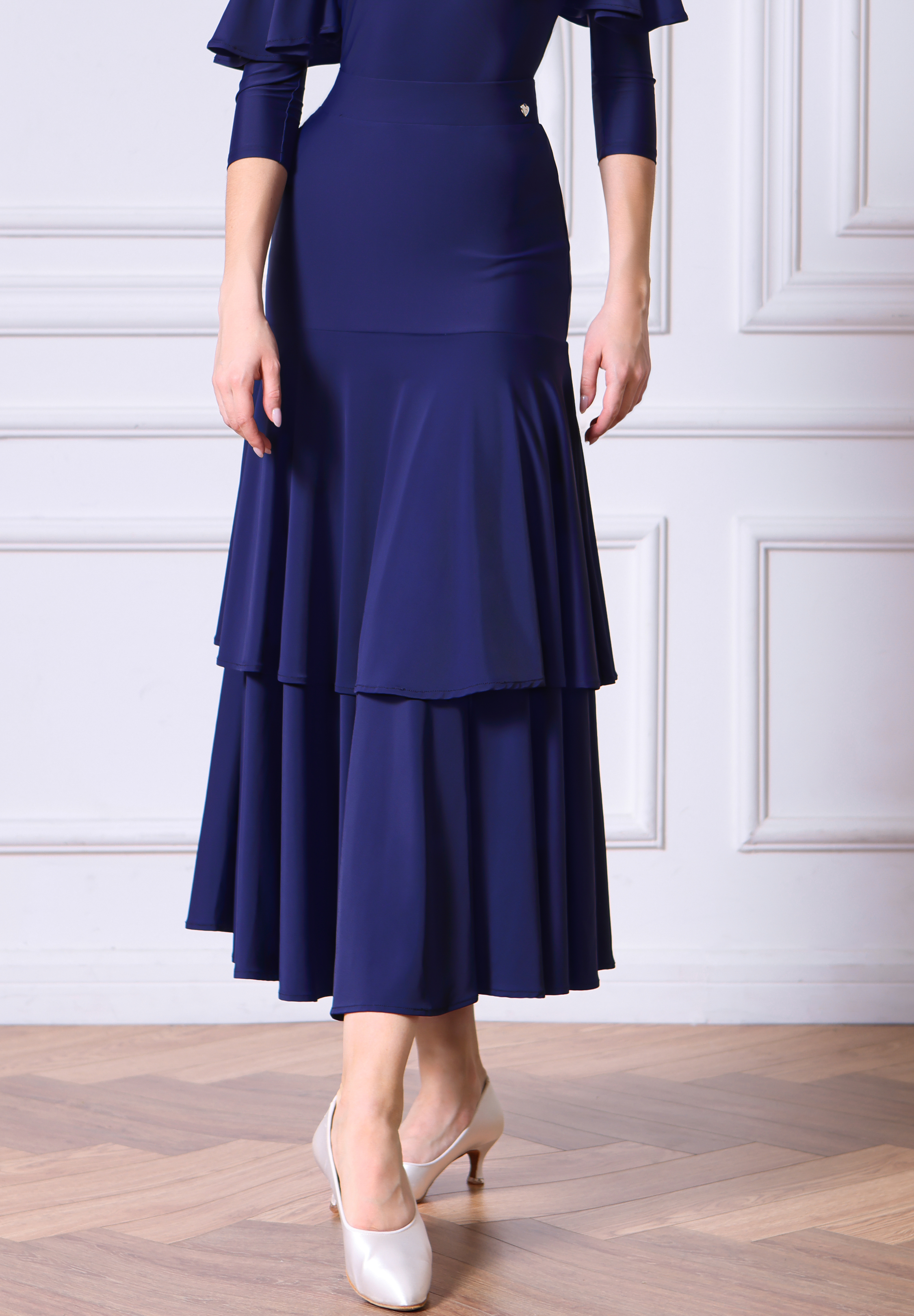 TID Double Layer Practice Skirt S032-Blue