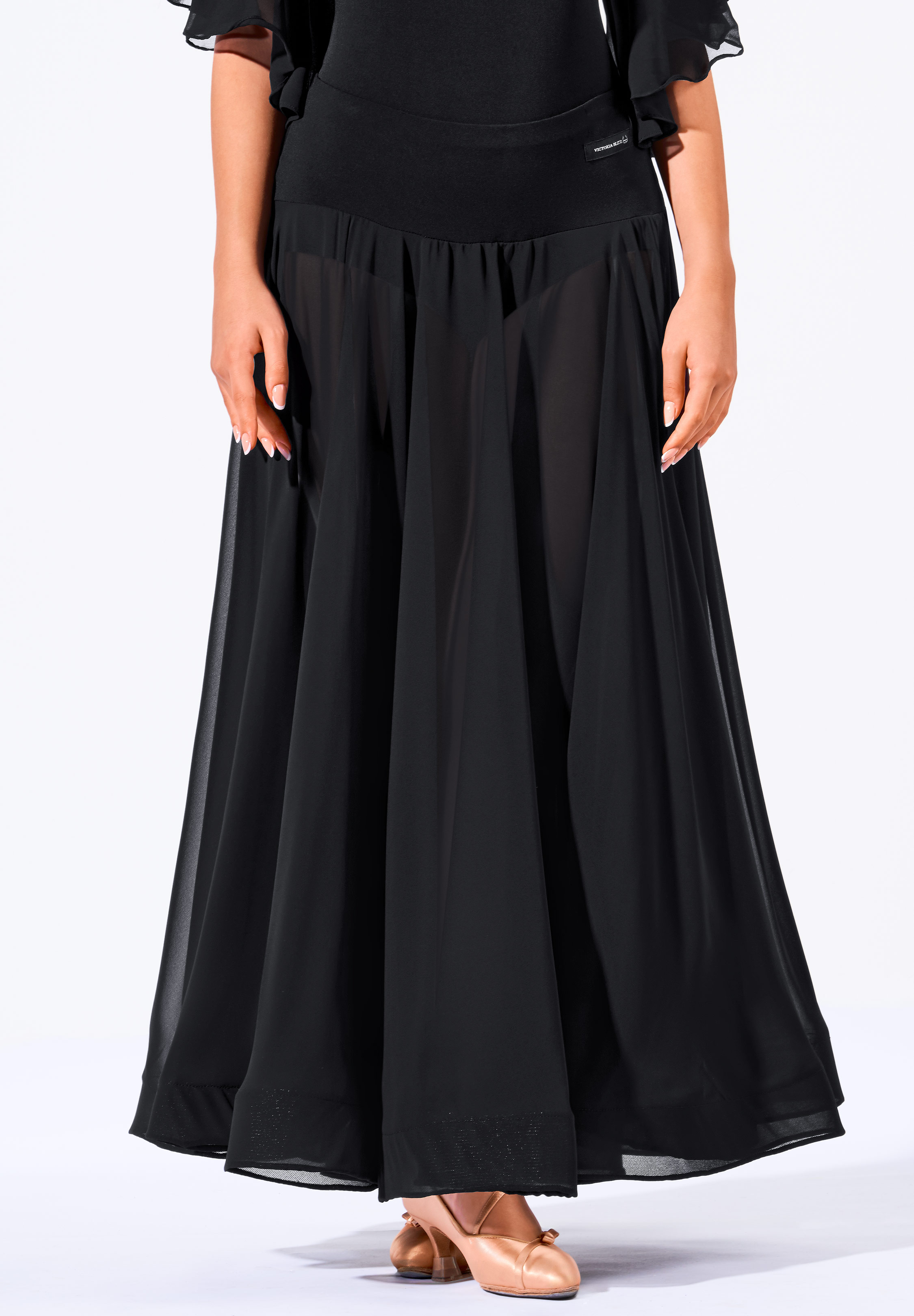 Victoria Blitz Womens Ballroom Skirt Edupi-Black