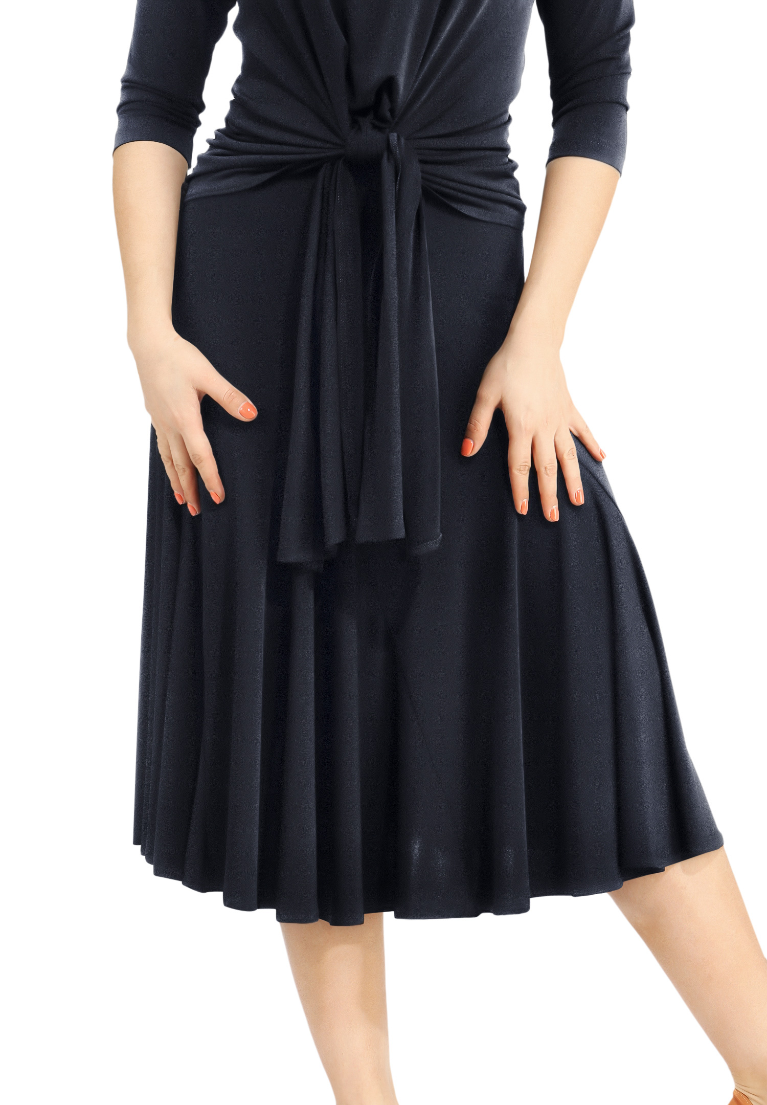 Zdenka Arko Latin Practice Midi Skirt S1502-Black