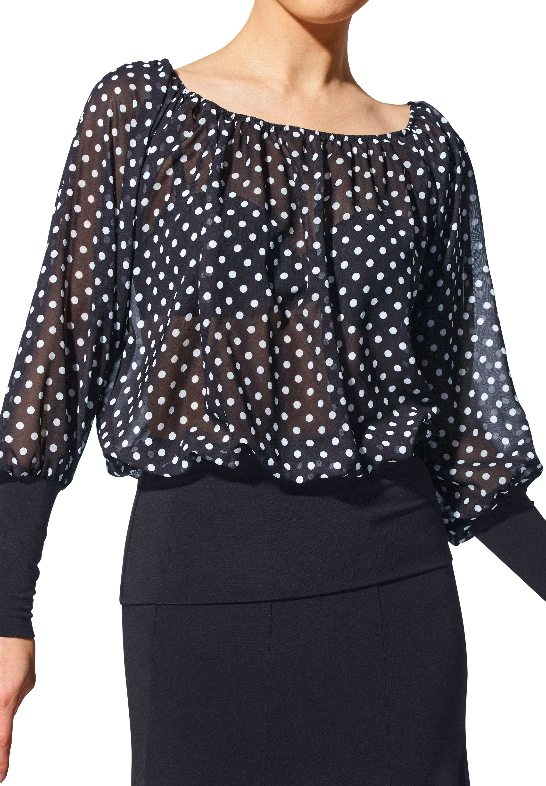 Armando Ladies Training Shirt 00145-Black/White Dots