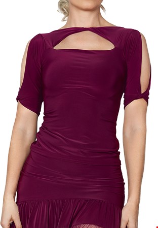 Dance America T2414 - Twist Turn Top-Wine