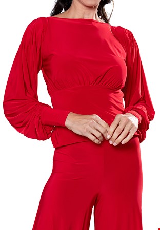 Dance America T2417 - Tie Back Top-Red