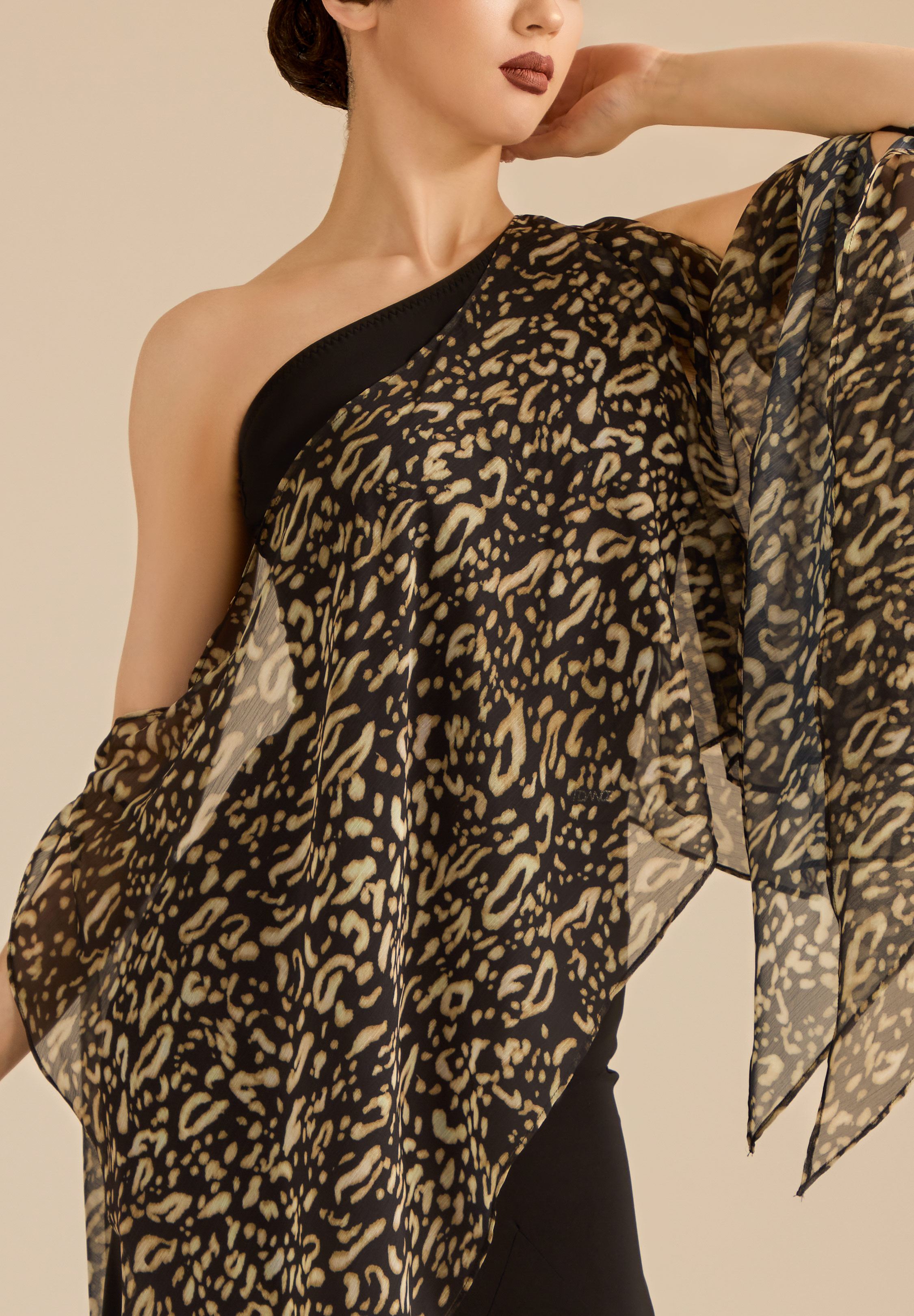 TDANCE Draped Serenade Ballroom Body JM-0319-Animal Print