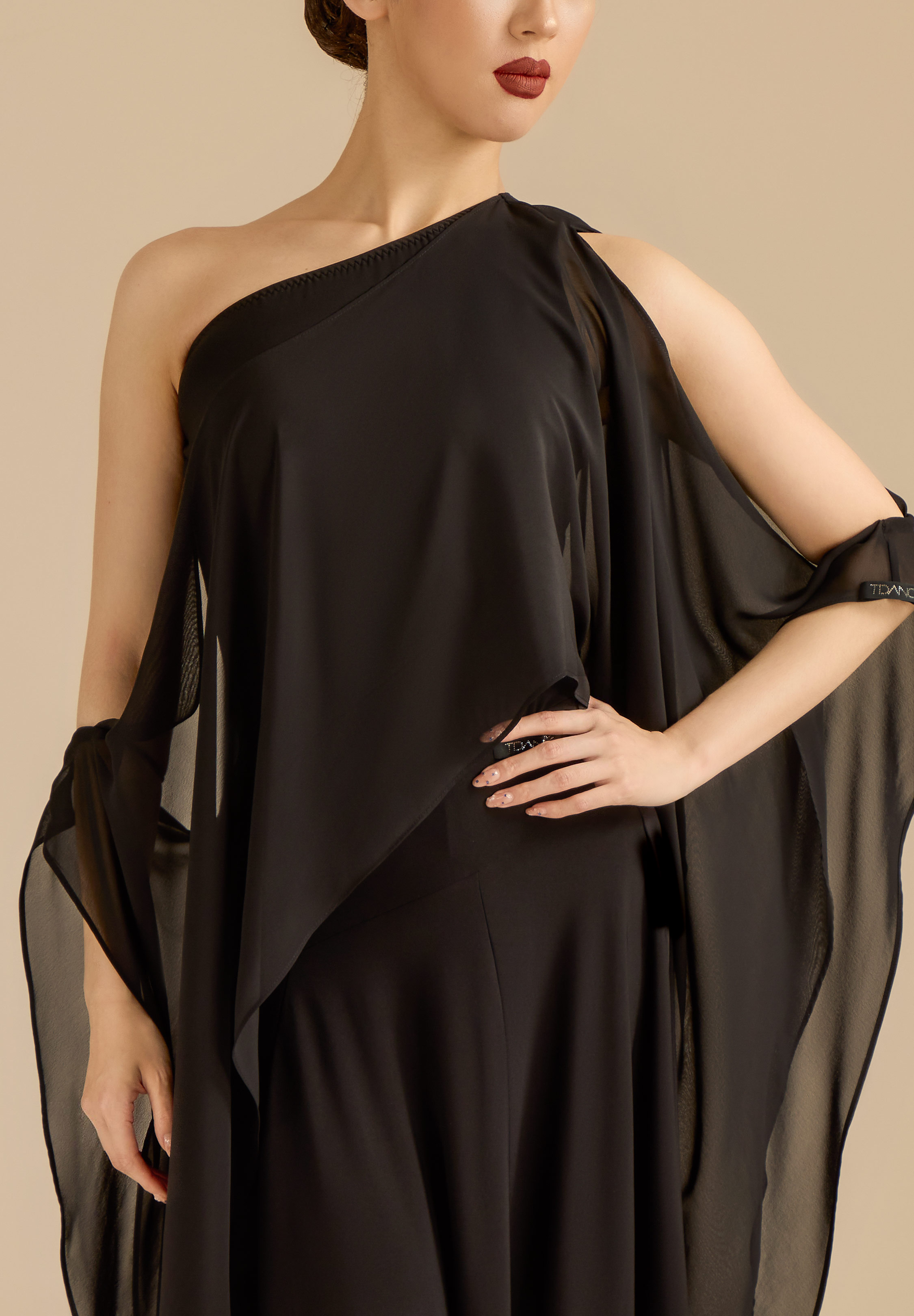 TDANCE Draped Serenade Ballroom Body JM-0319-Black
