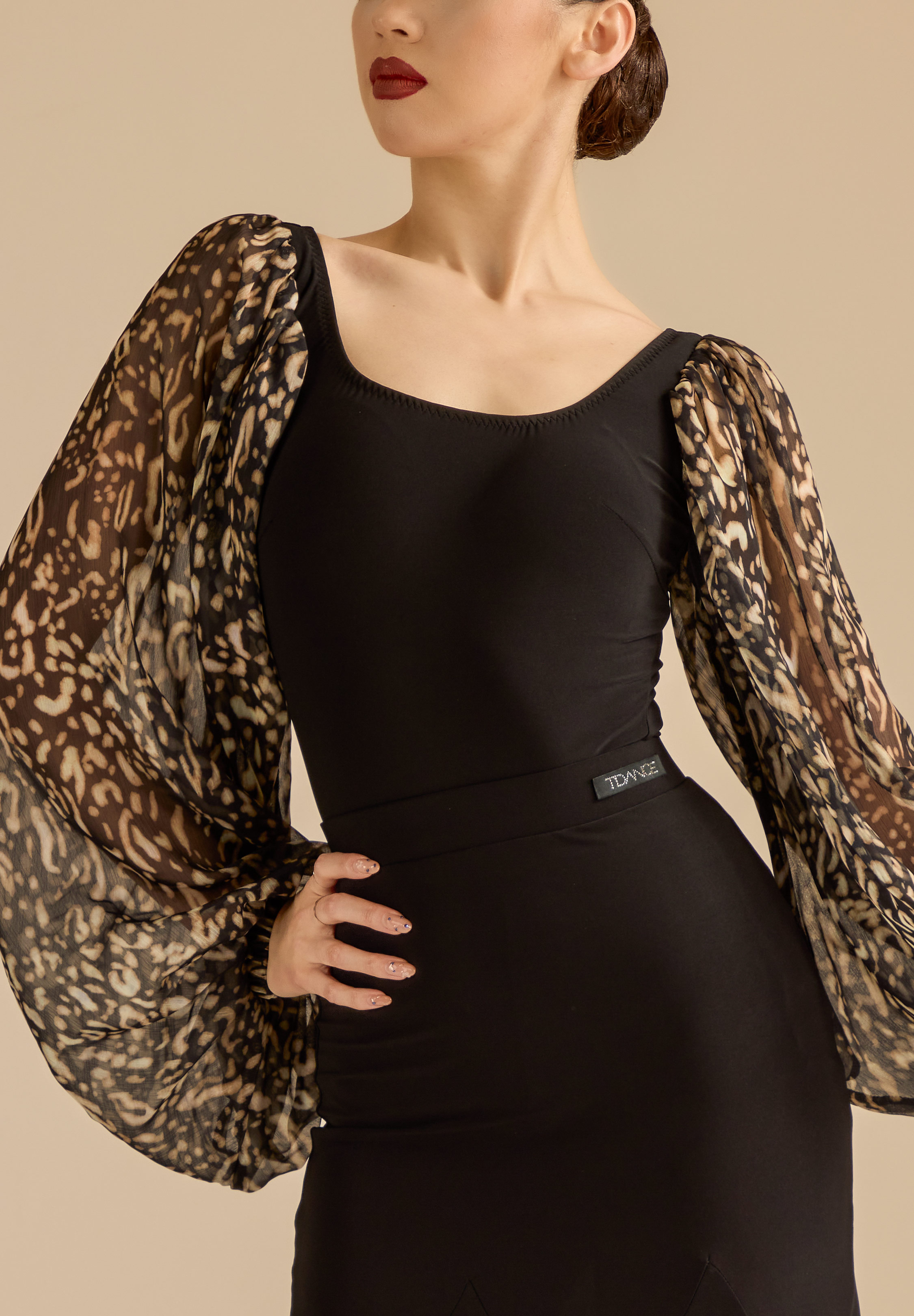 TDANCE Polka Muse Ballroom Body JM-0326-Black/Animal