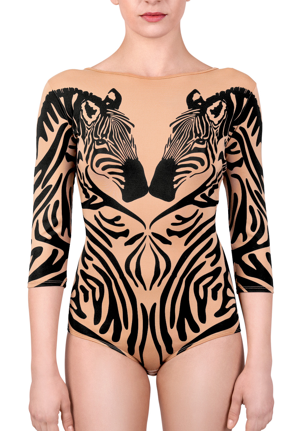 Sensu Zebra Dance Body-Nude/Black