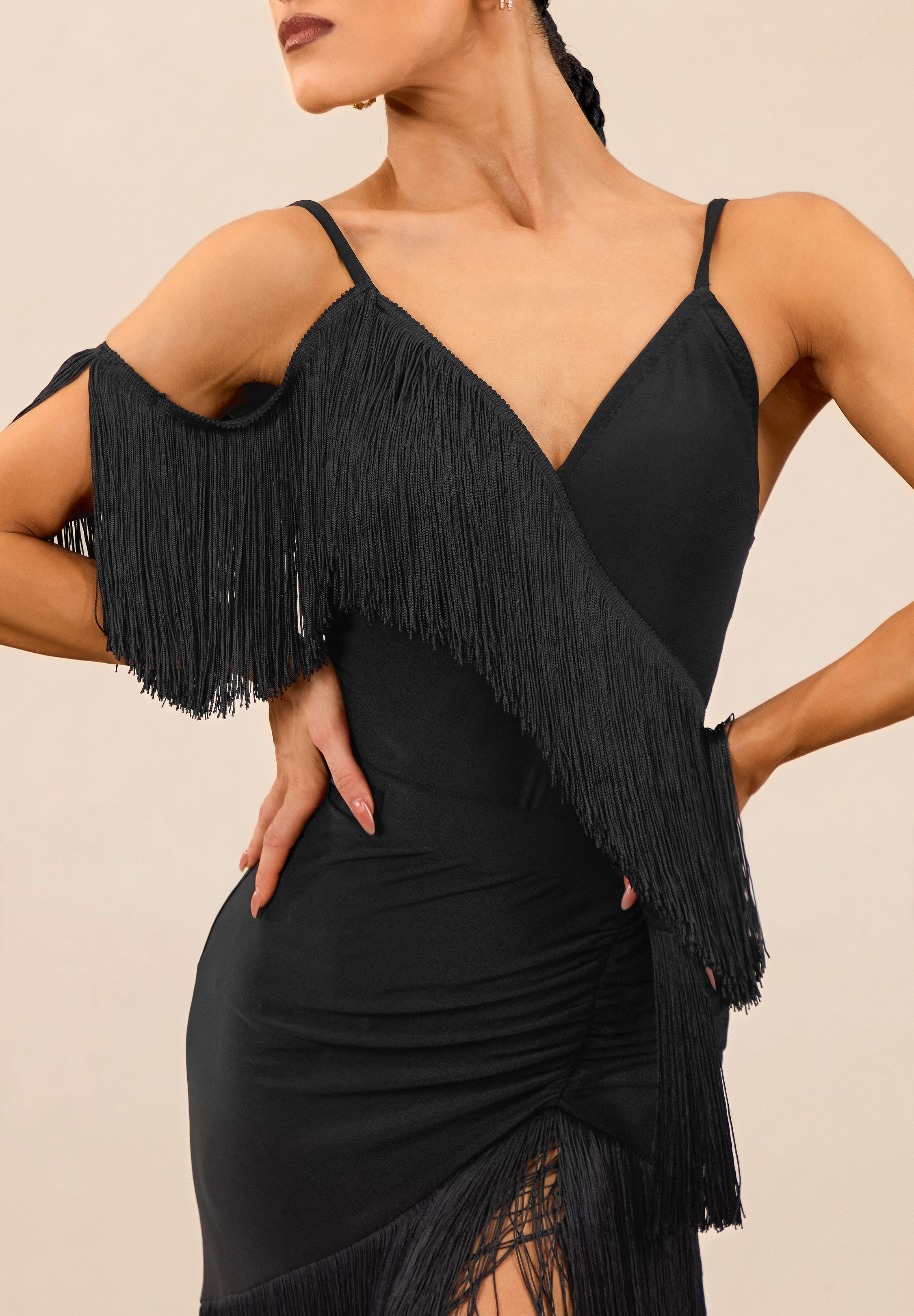 TDANCE Aria Fringe Dance Body GL-0364-Black