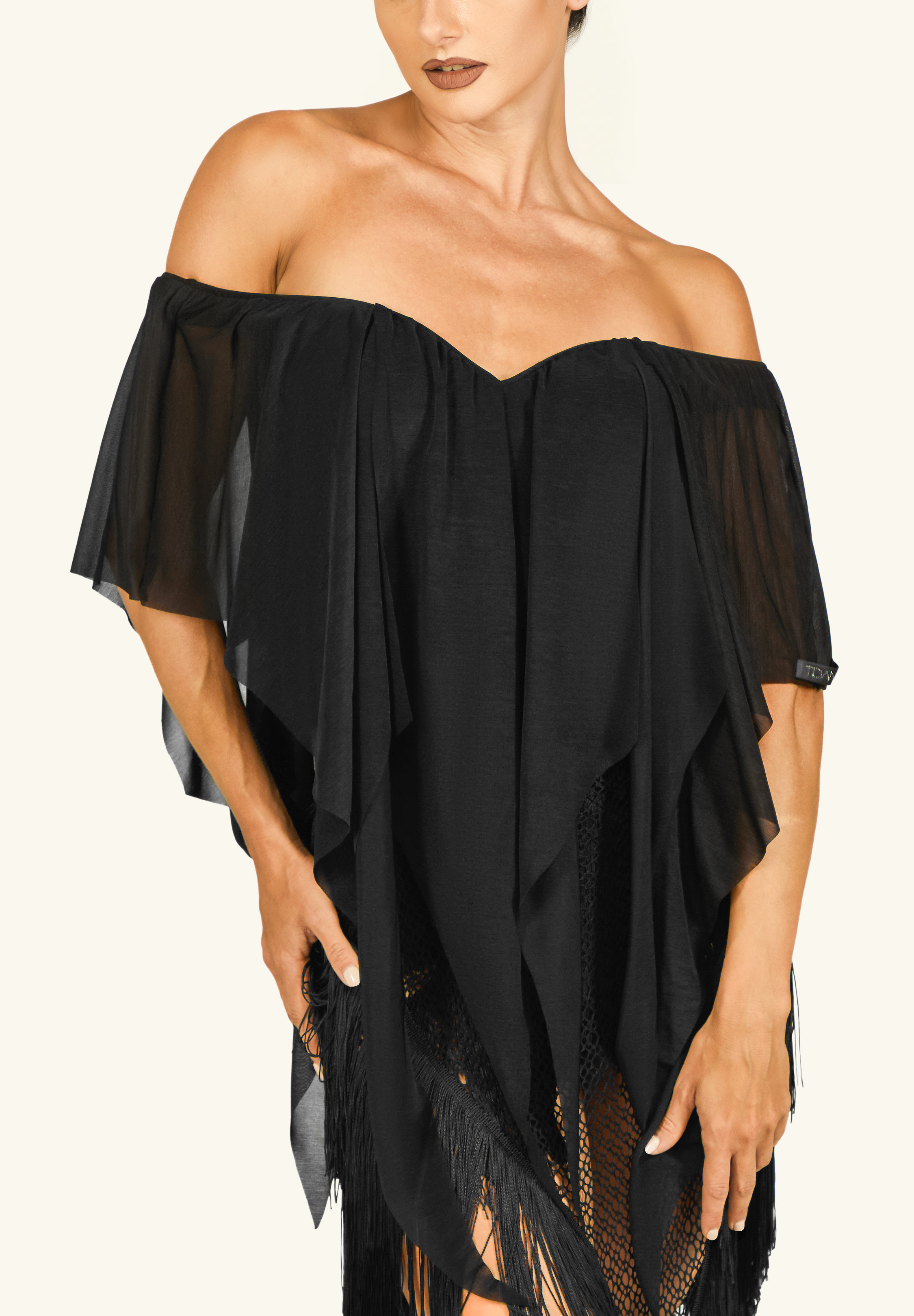 TDANCE Delicate Motion Flutter Top GL-0217-Black