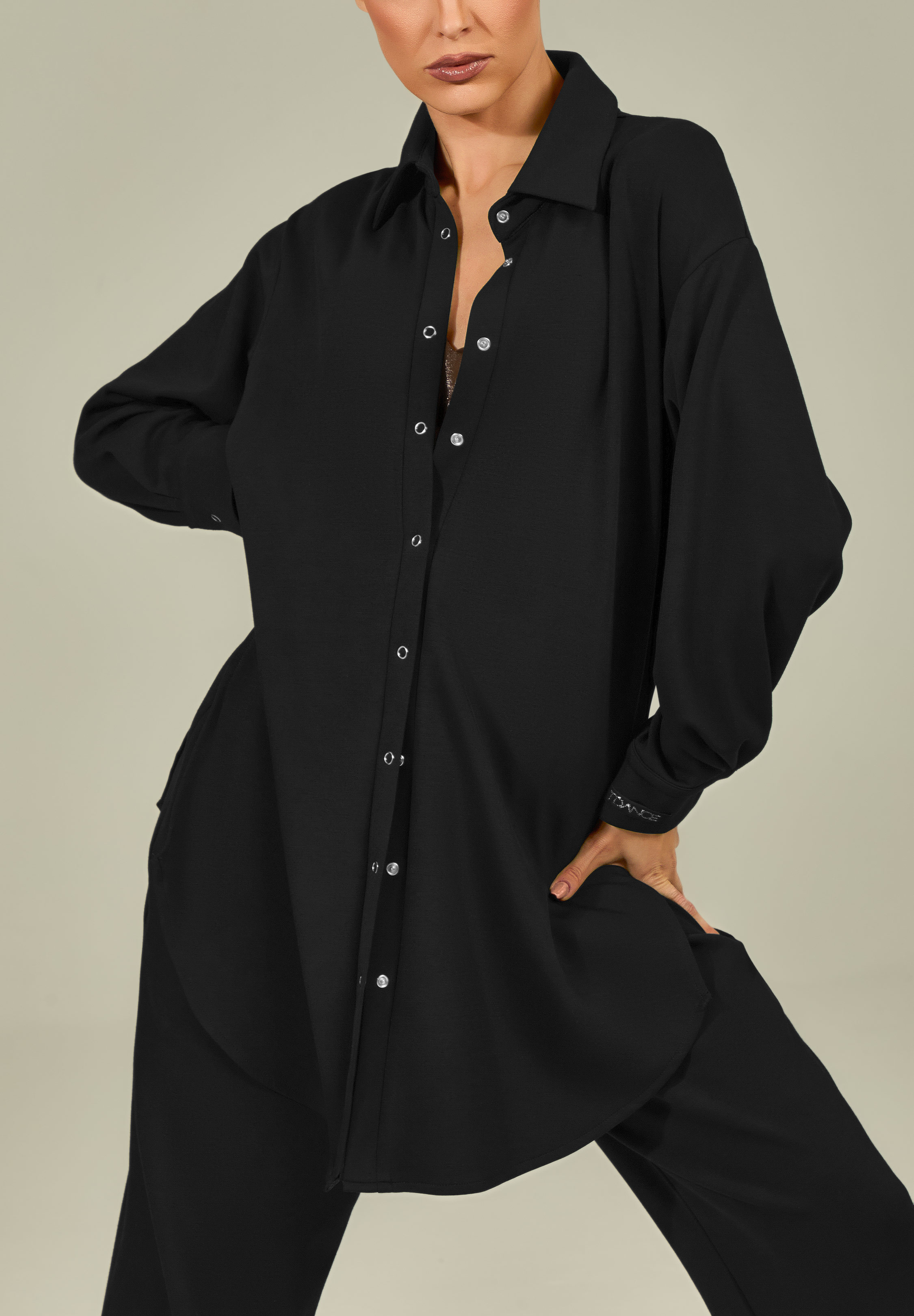 TDANCE Long Snap Back Dance Set GL-249-250-Black