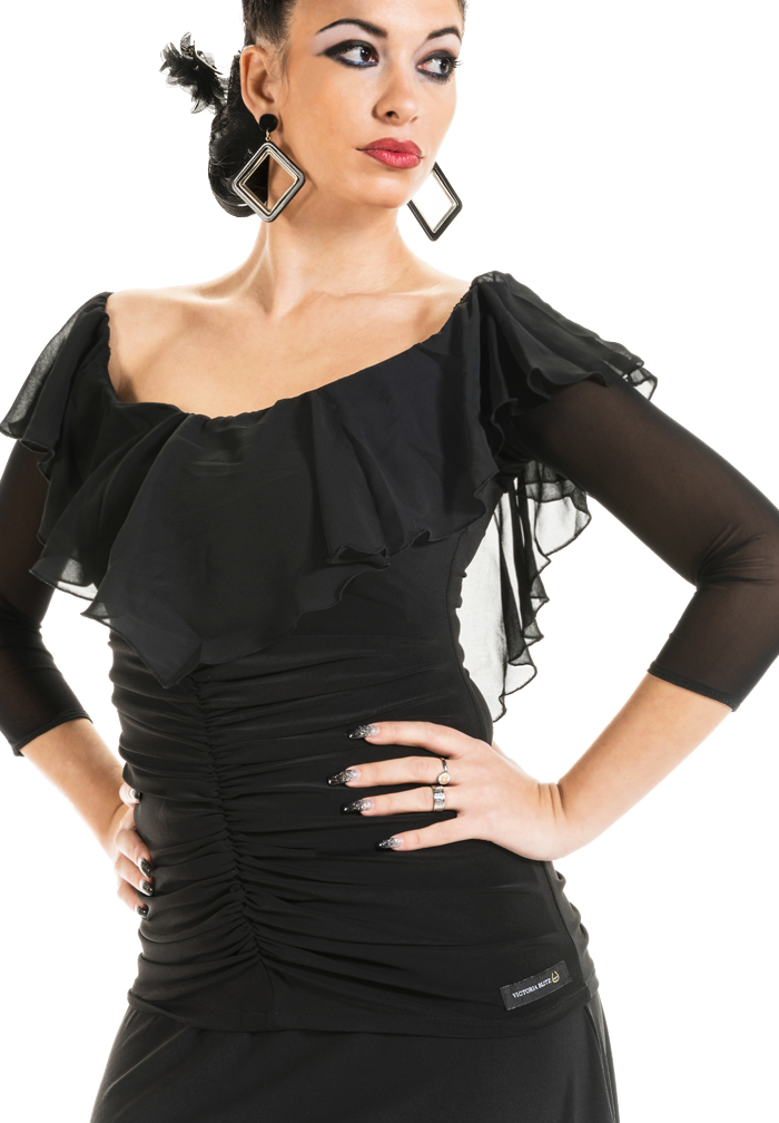 Victoria Blitz Ballroom Top ST019-Black