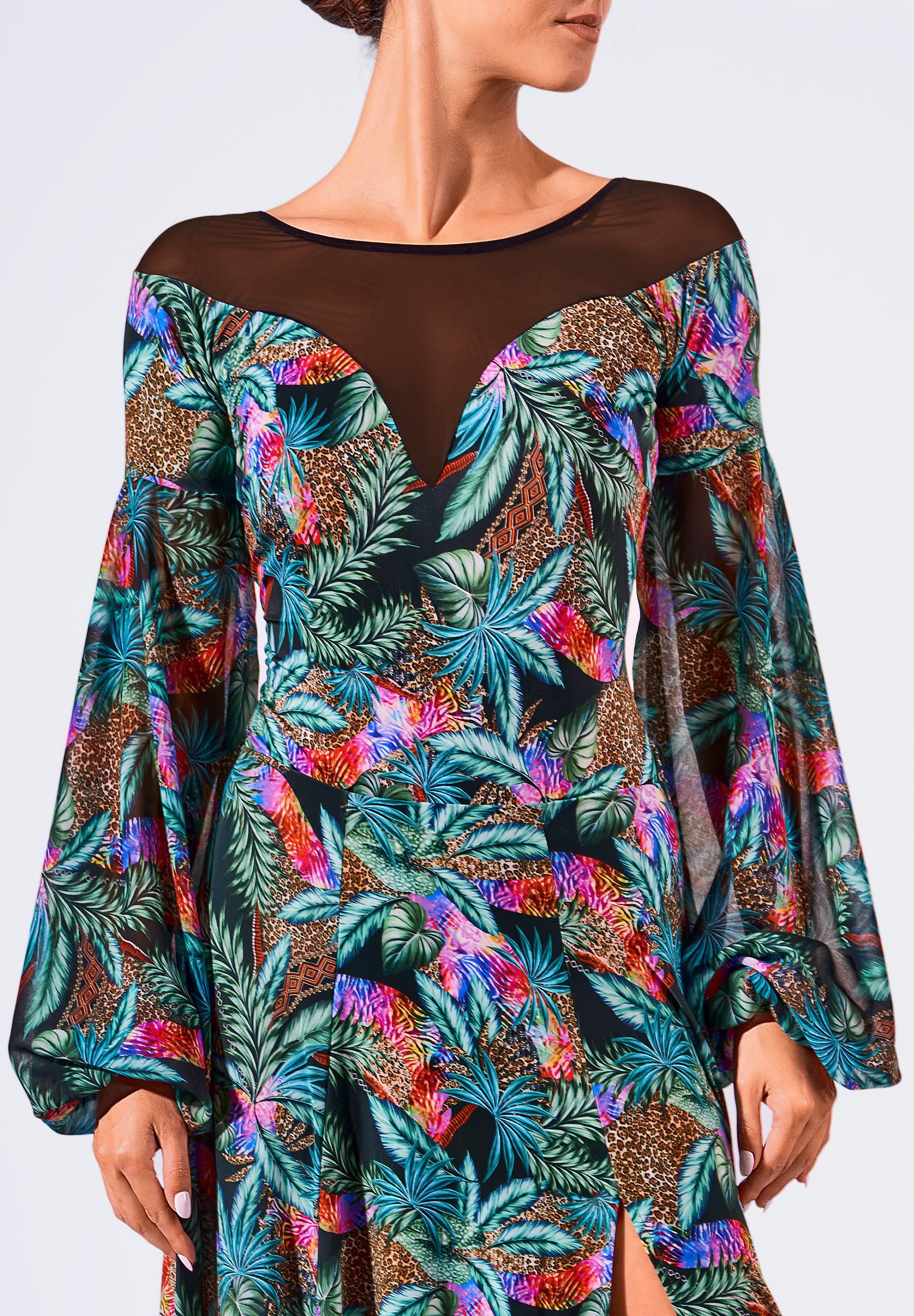 Victoria Blitz Womens Dance Bodysuit Sweet -Jungle