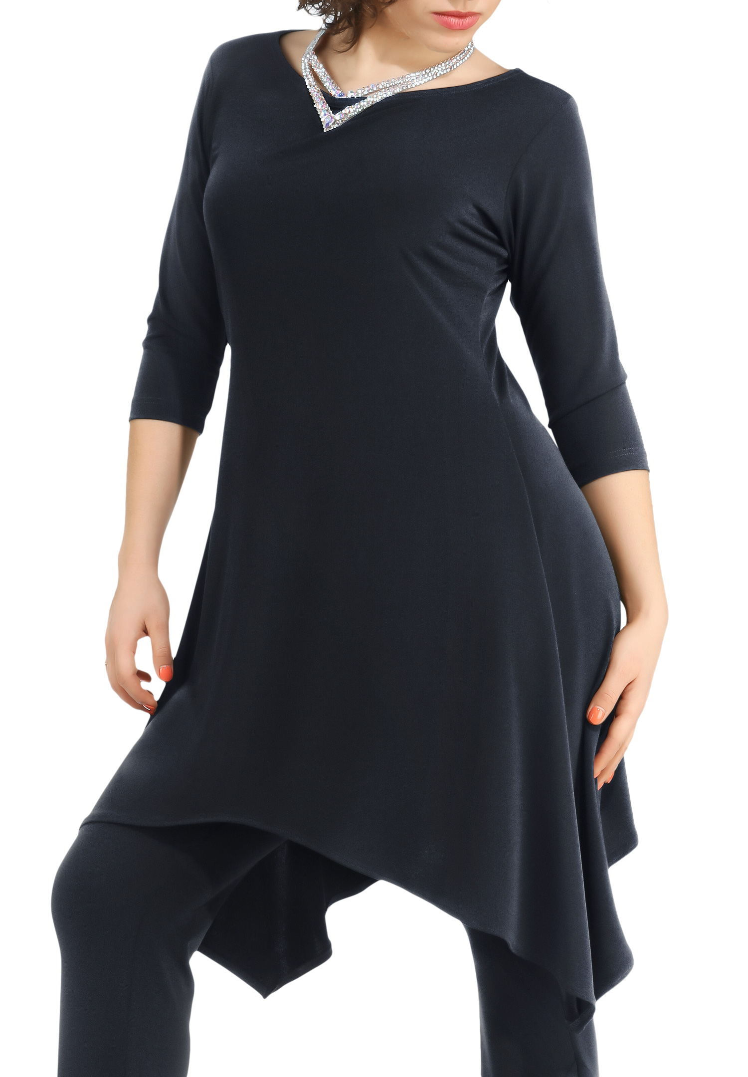 Zdenka Arko Arch Hem Practice Top T1401-Black