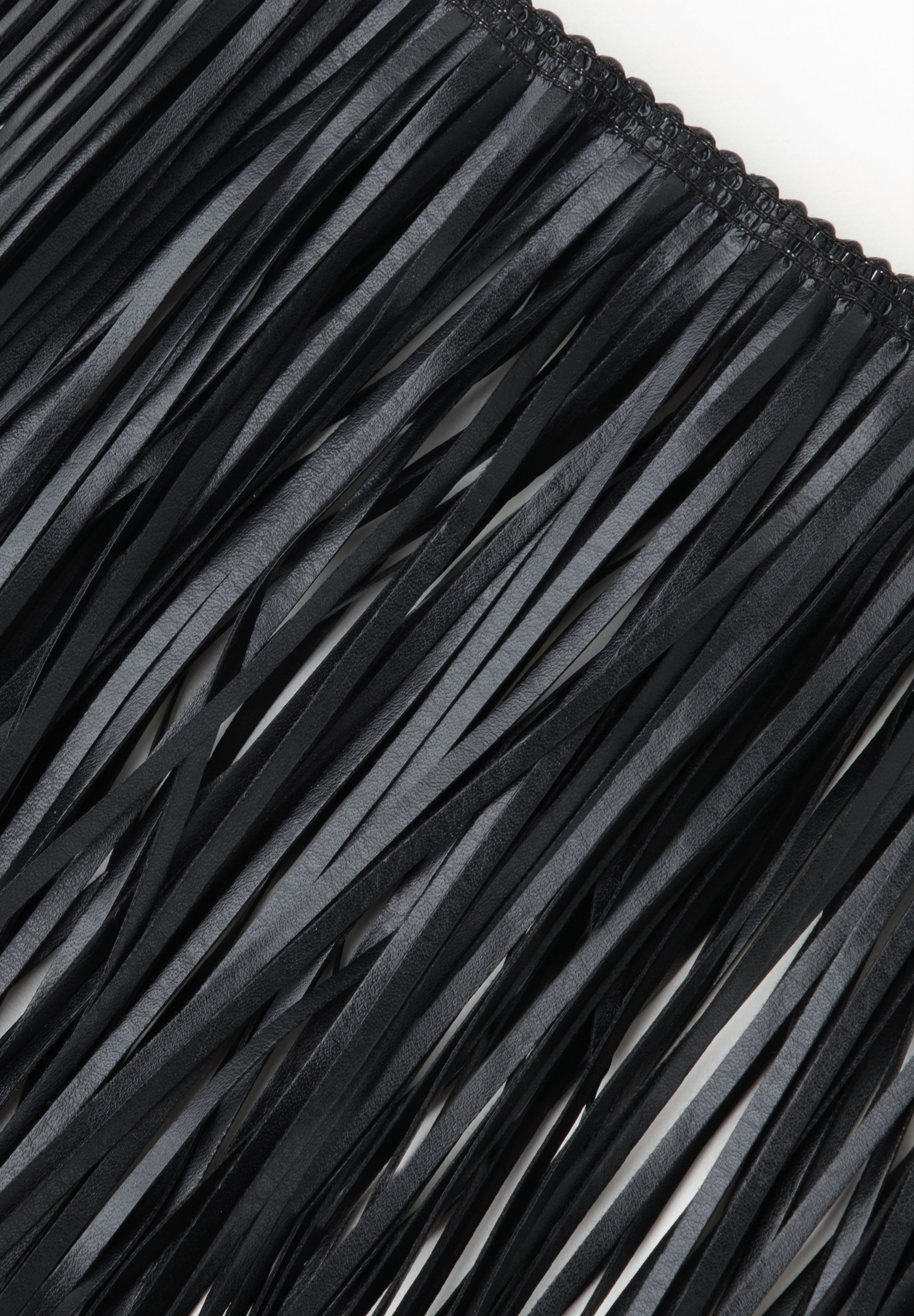 DSI 2210 Elasticated Faux Leather Fringe 30cm
