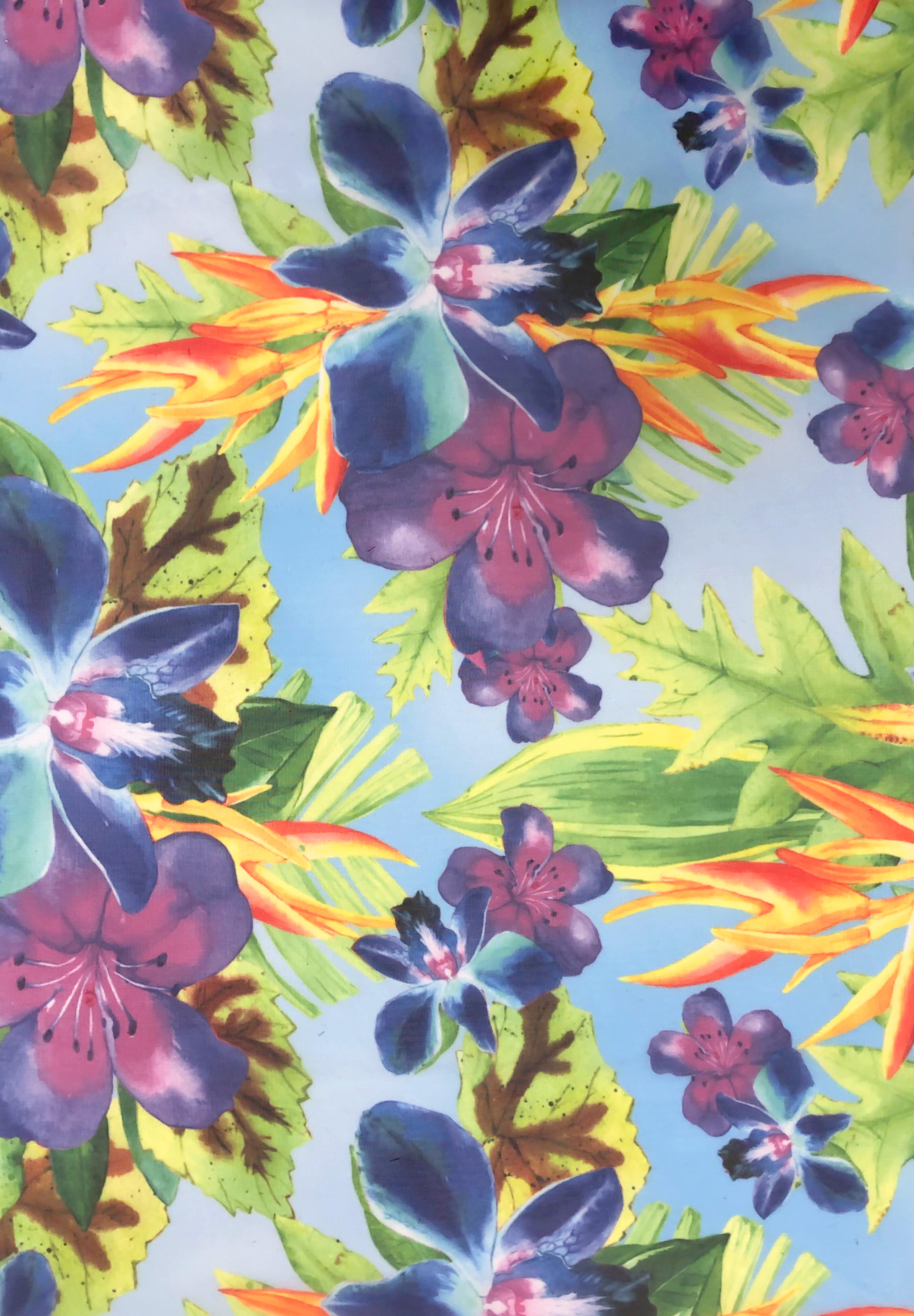 Chrisanne Clover Floral Infusion Print On Georgette