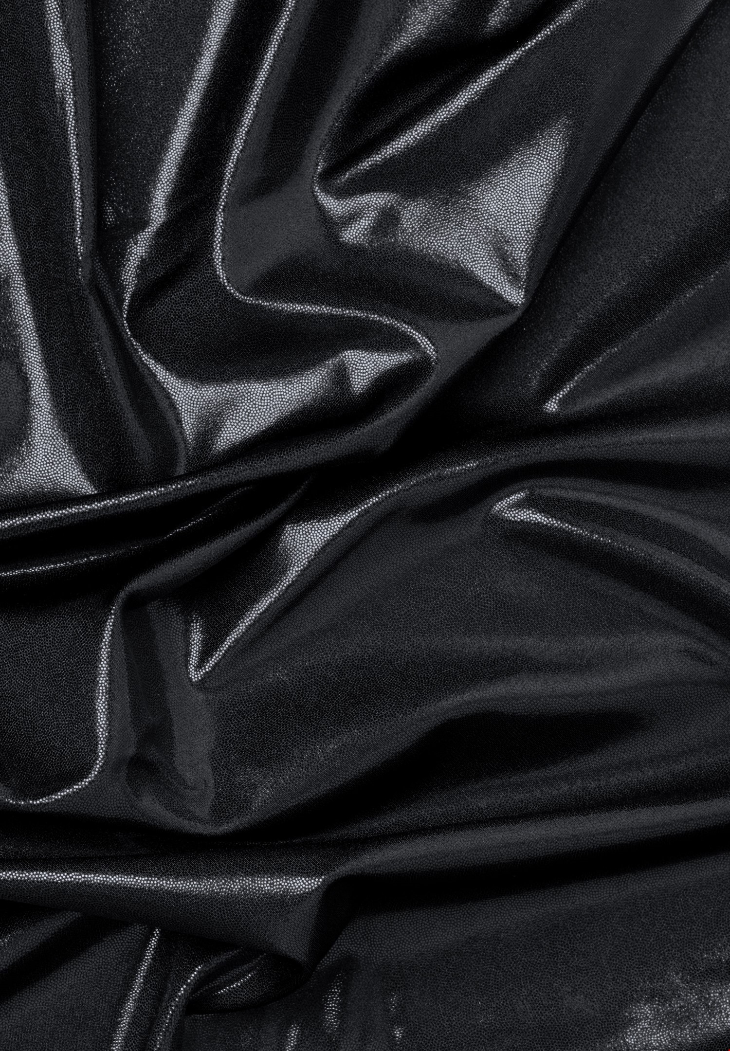 Black metal Lycra fabric per meter for the manufacture of costumes
