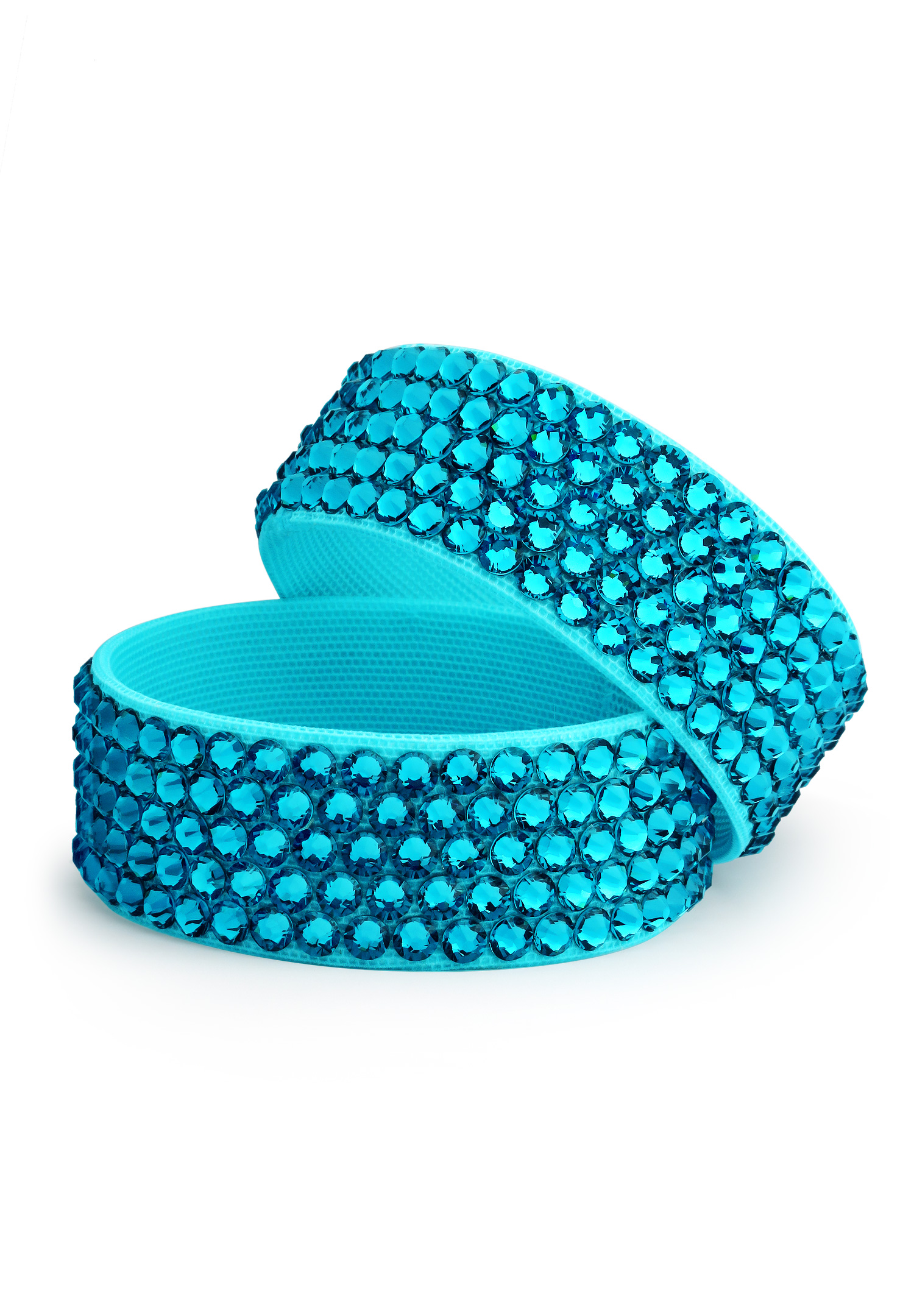 BeSparkled Blue Zircon 5 Row Crystallized Bracelet (Single)-Blue Zircon