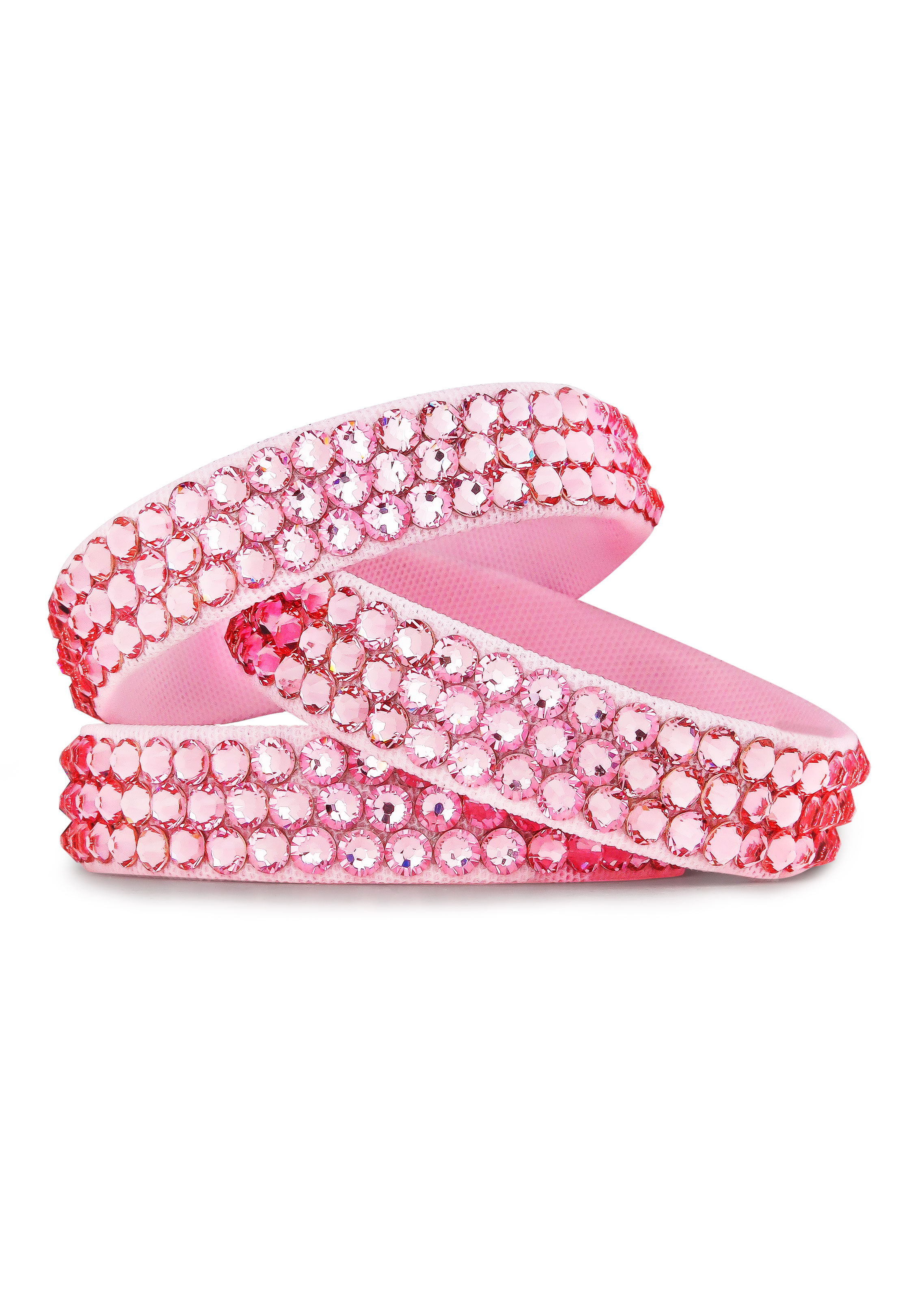 BeSparkled Light Rose 3 Row Rhinestone Bracelet (Single)-Light Rose
