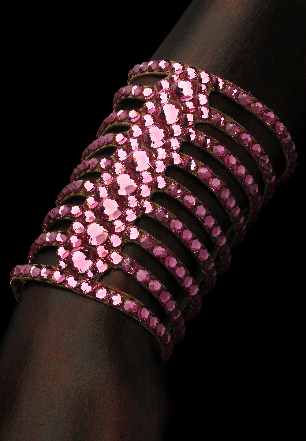 Bettina Rhinestone Bracelet BC-204 Rose-Rose