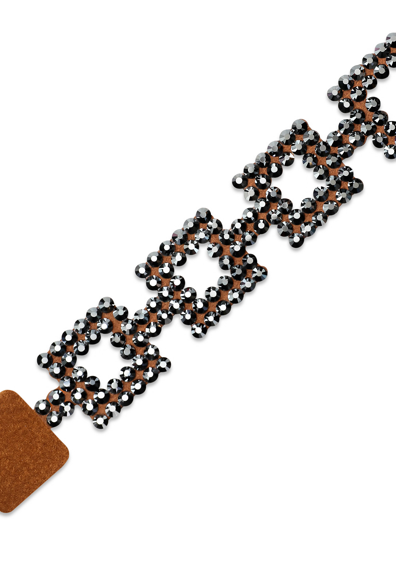 Bettina Rhinestone Bracelet BC-904-2-Jet Hematite