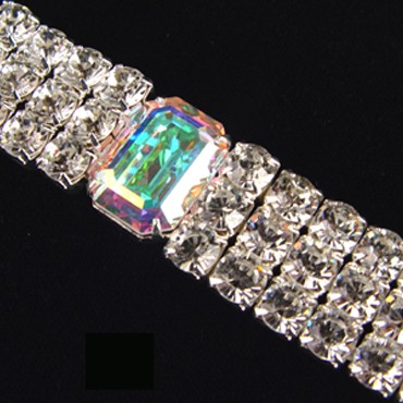 Rhinestone bracelet B207015 CAB-Crystal AB