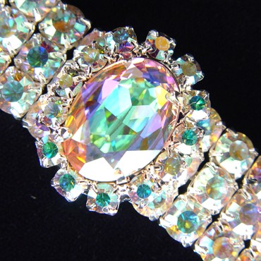 Rhinestone bracelet RB0066 CAB-Crystal AB