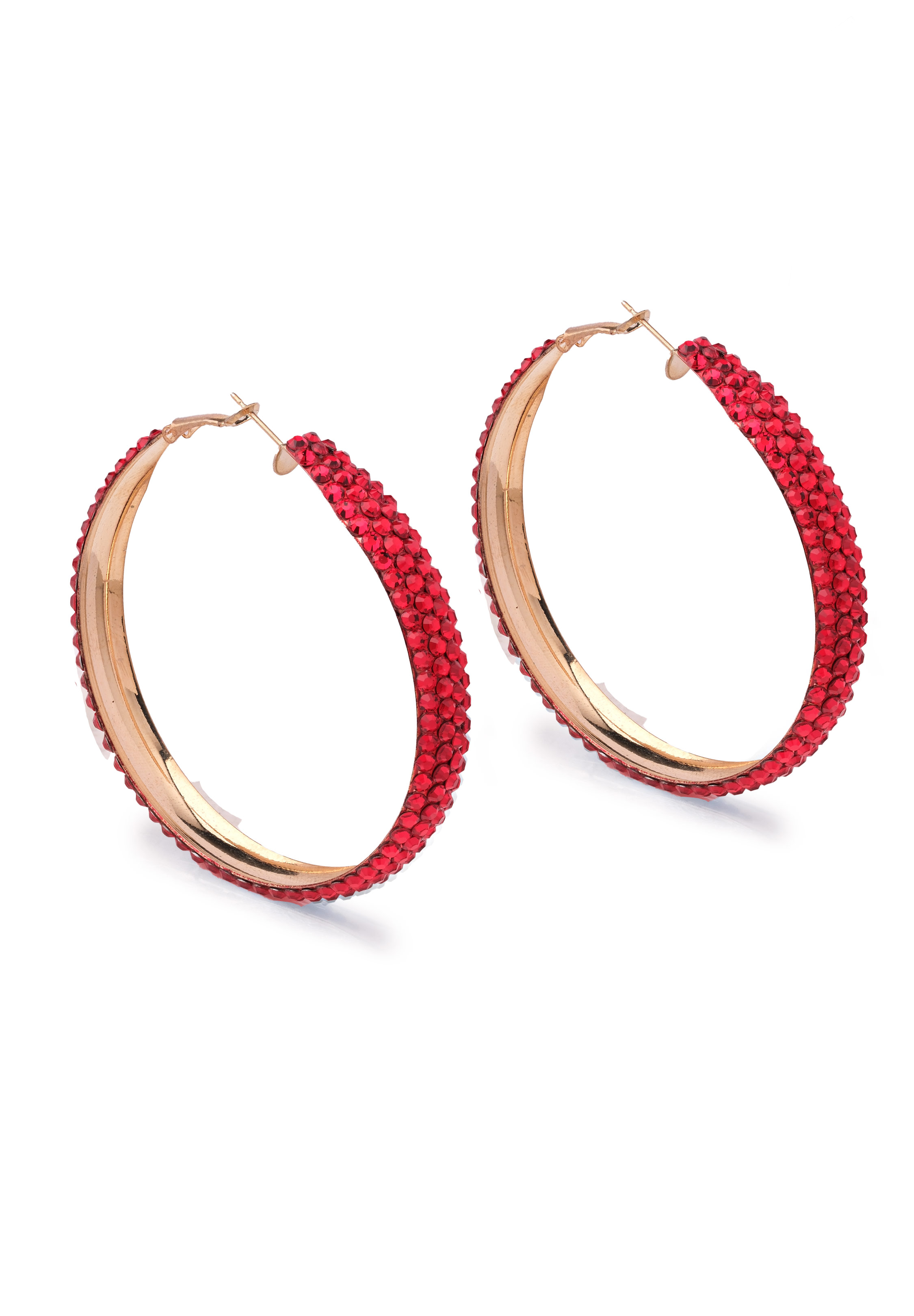 Calista Crystallized Hoop Earrings-Capri Blue