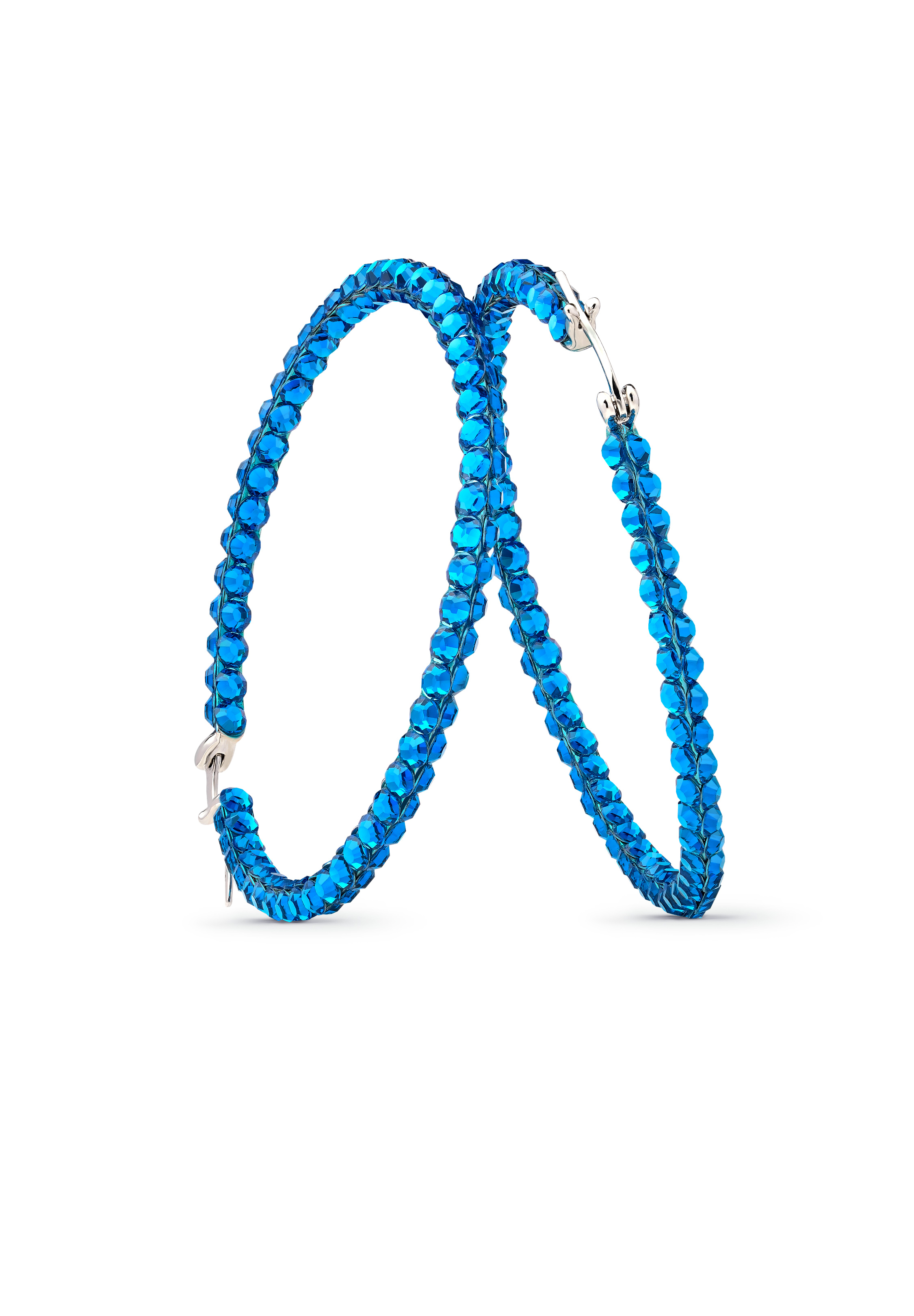 Calista Triple Shine Hoop-Capri Blue