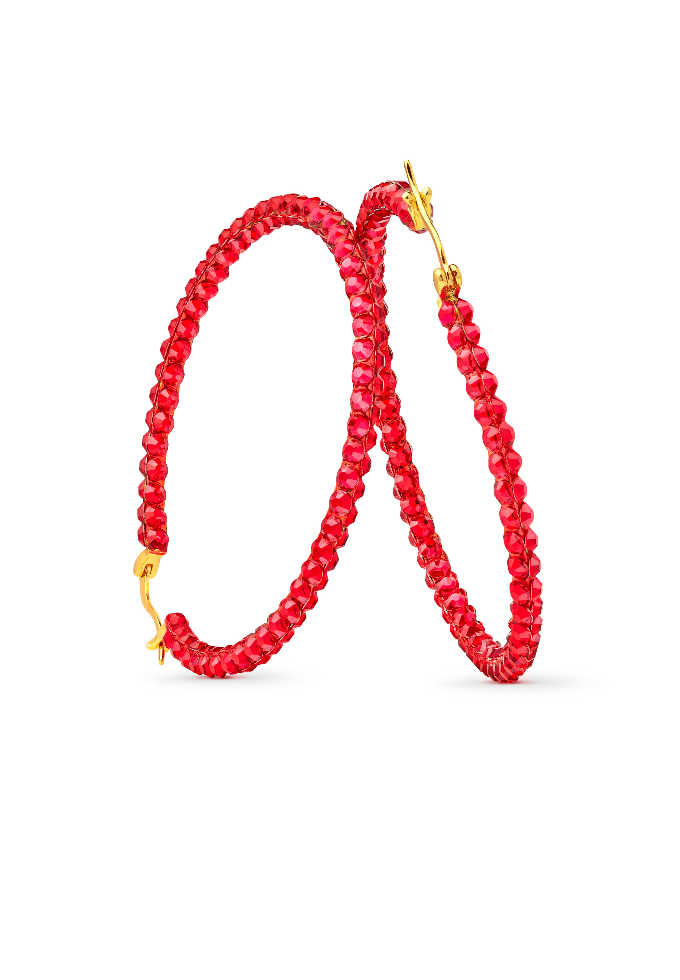 Calista Triple Shine Hoop-Light Siam