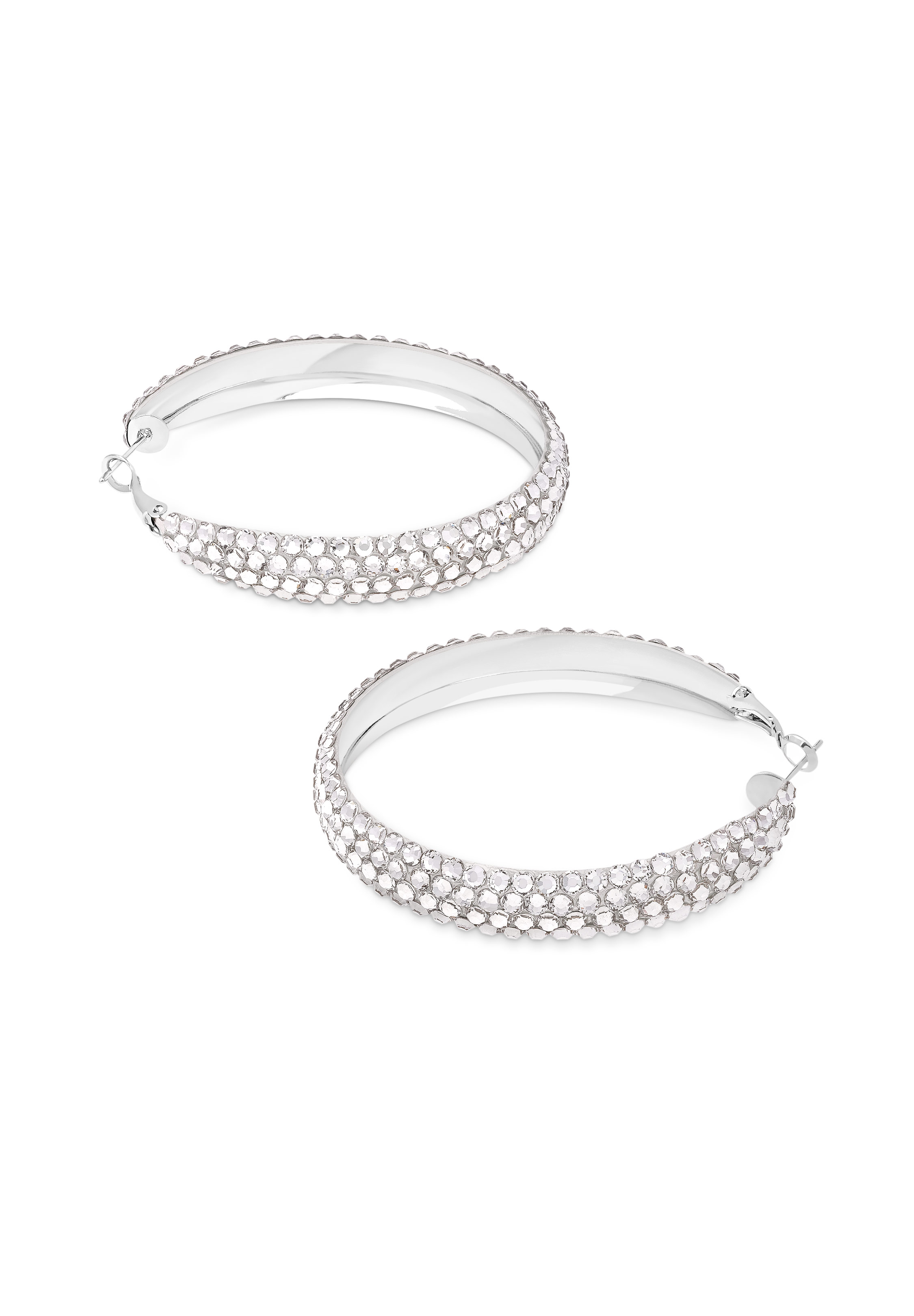 Classic Shine Hoop Earrings HE/M PE-Crystal
