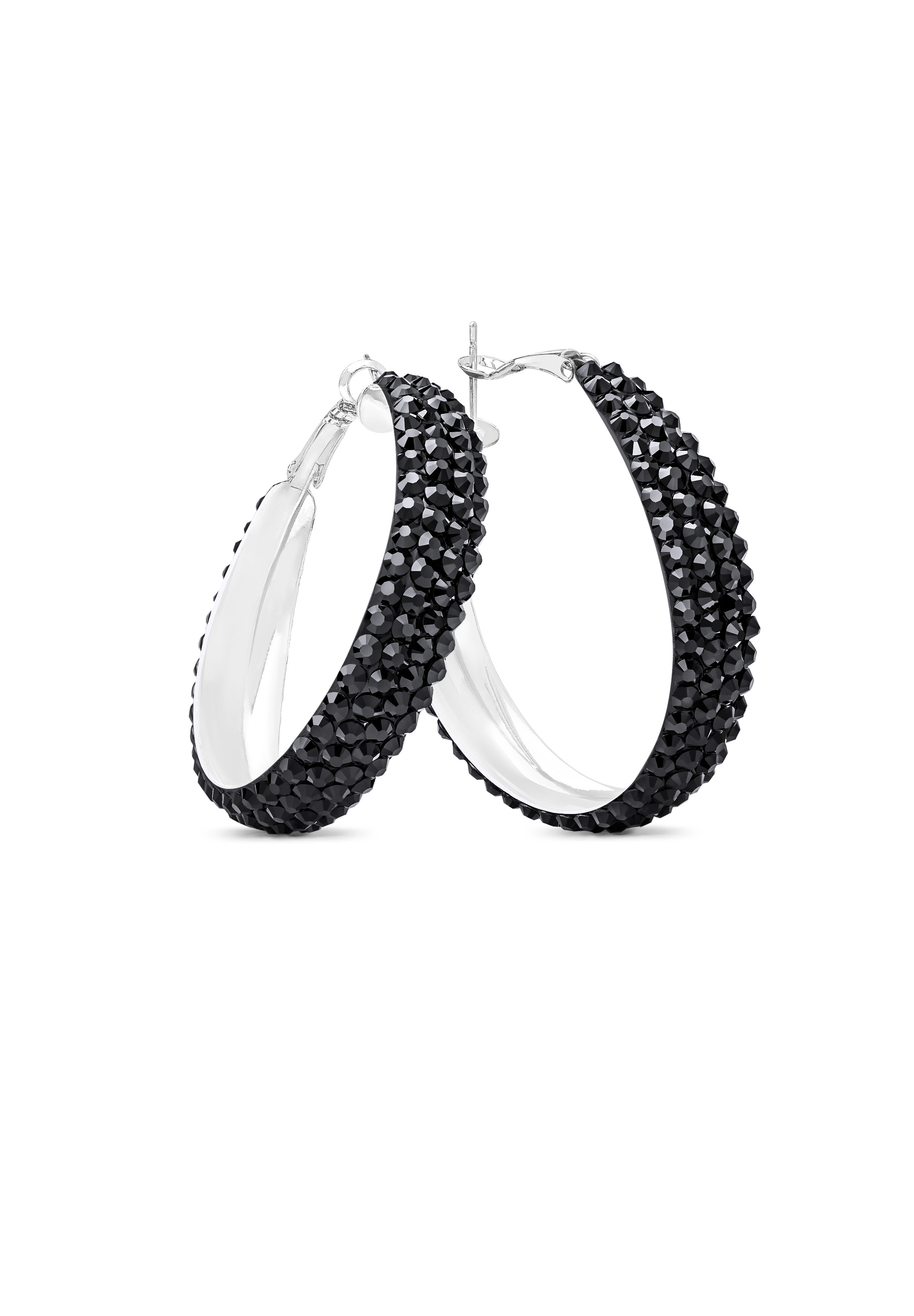 Classic Shine Hoop Earrings HE/S PE-Jet
