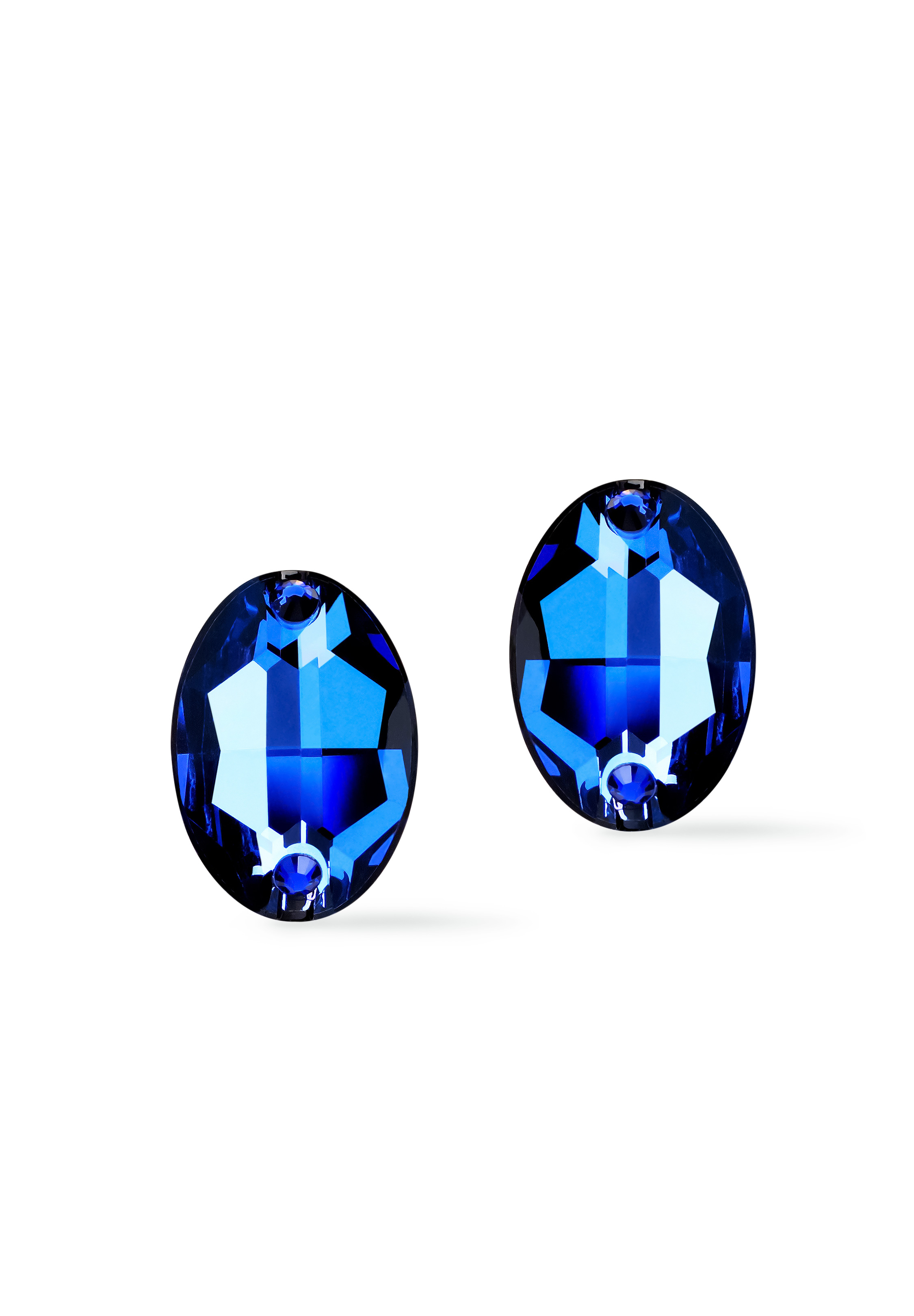 Crystal Oval Earrings Heliotrope 2522HE-Heliotrope