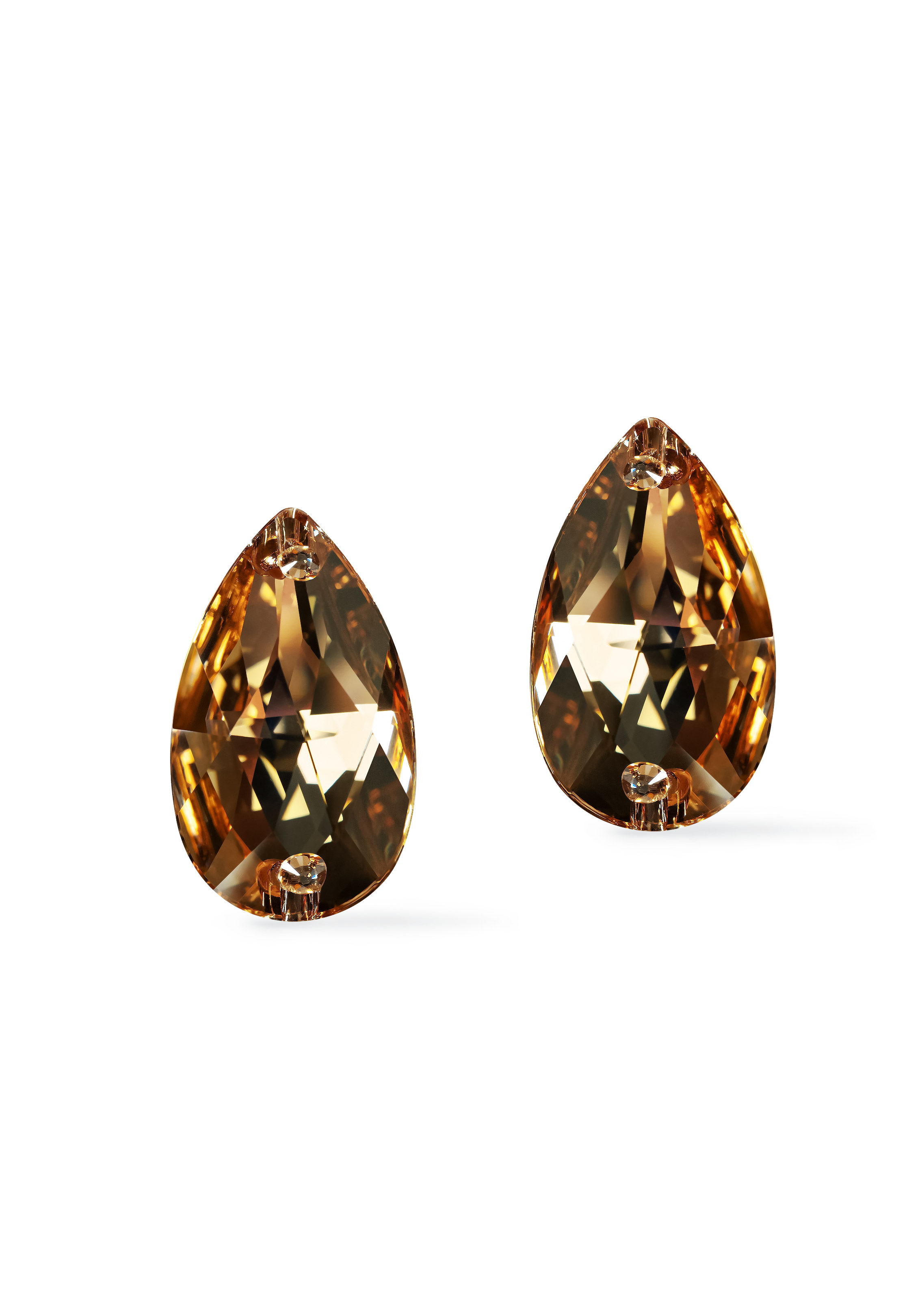 Crystal Tear Drop Earrings Golden Shadow 2524GS-Golden Shadow
